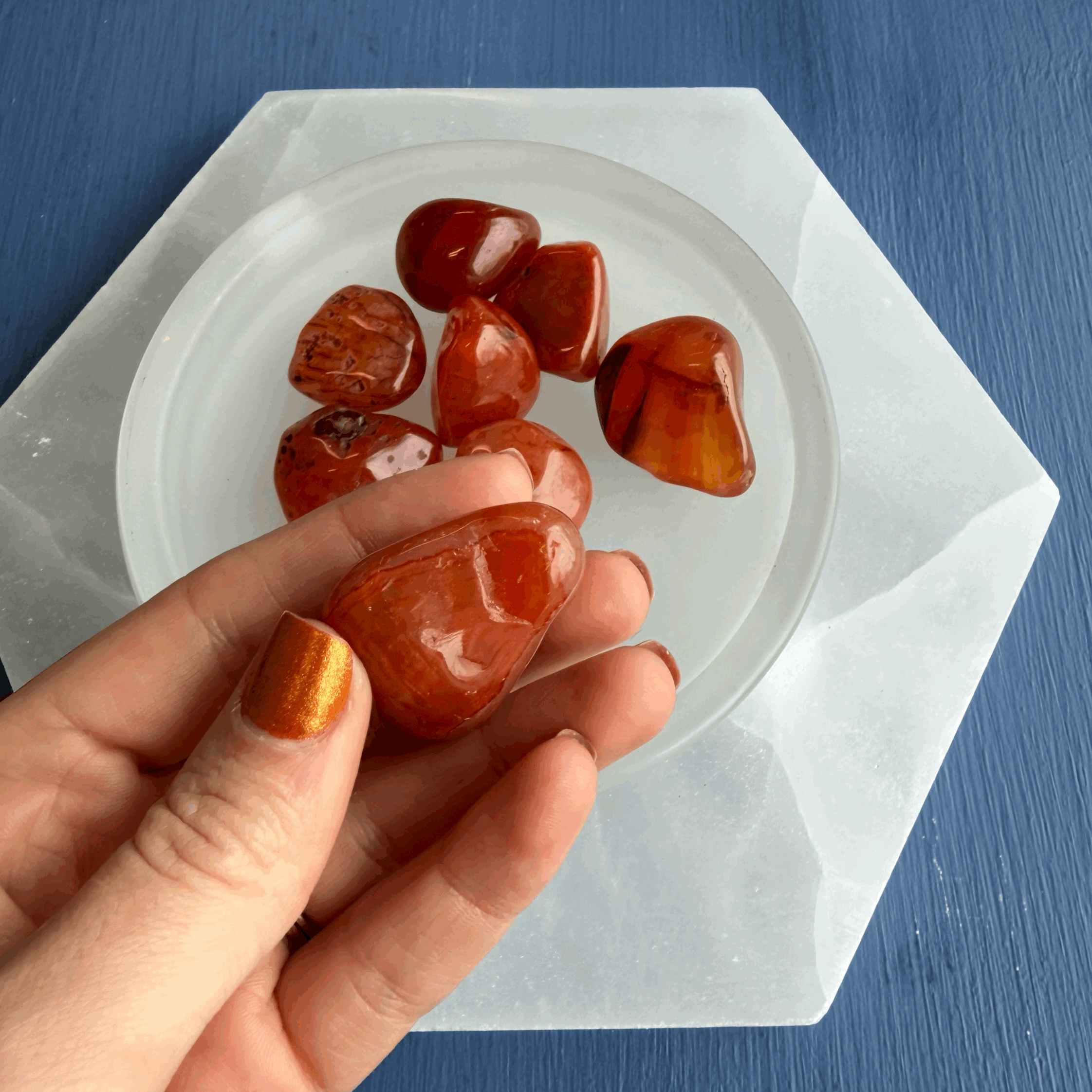 Carnelian Tumbled Stones (AA Grade) from Brazil