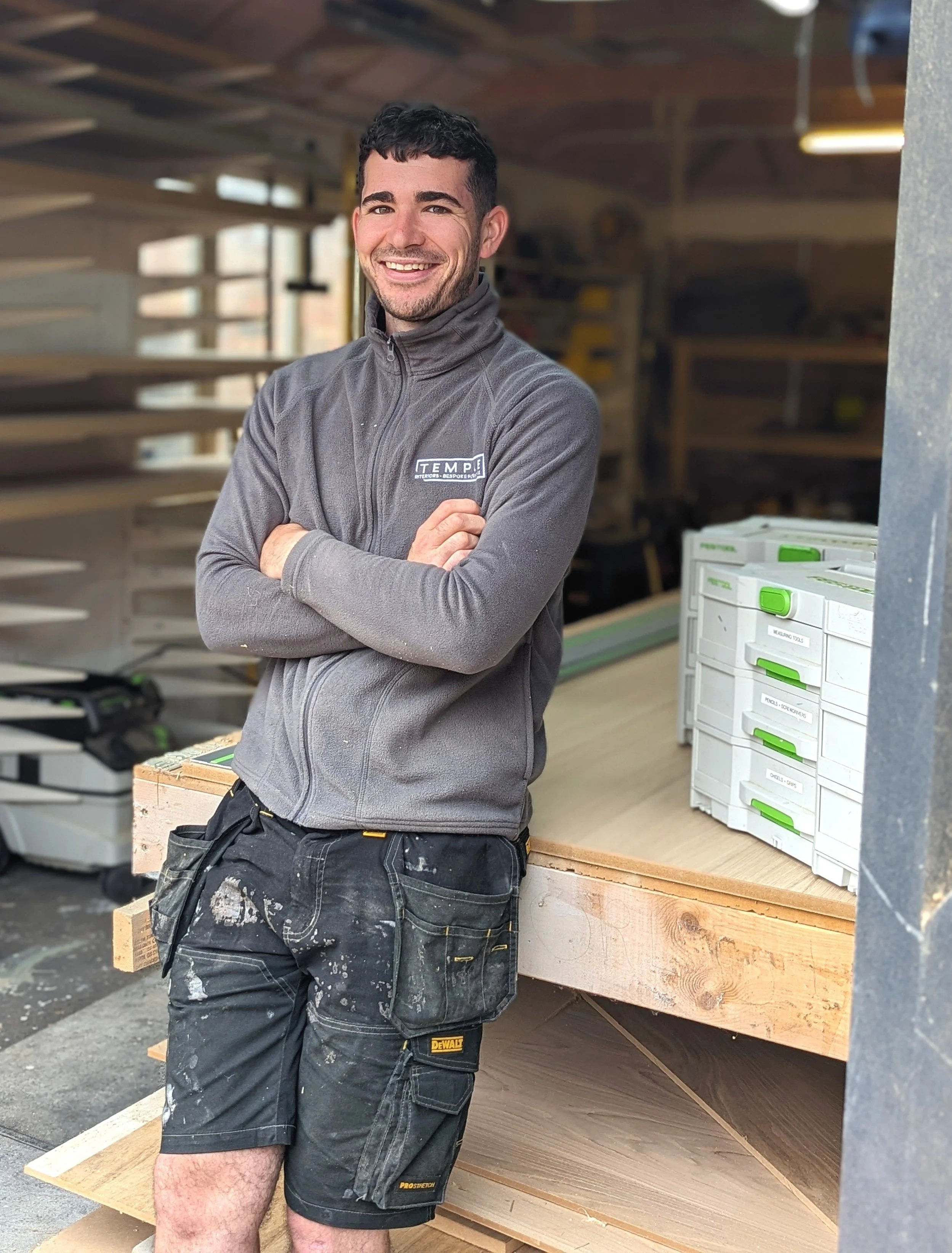 Photograph of owner and lead cabinet maker for Penrose bespoke furniture.