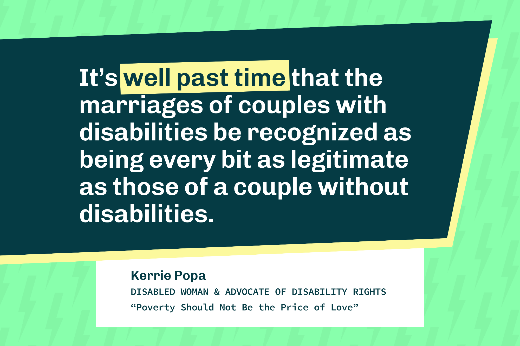 Poverty Should Not Be the Price of Love