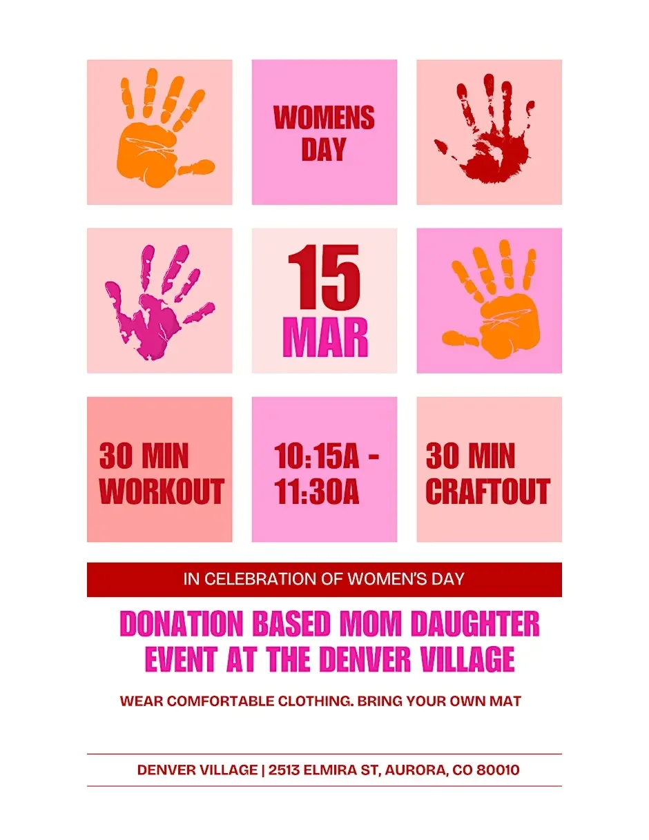 Women's Day WorkOut then CraftOut (Mom + Daughter)