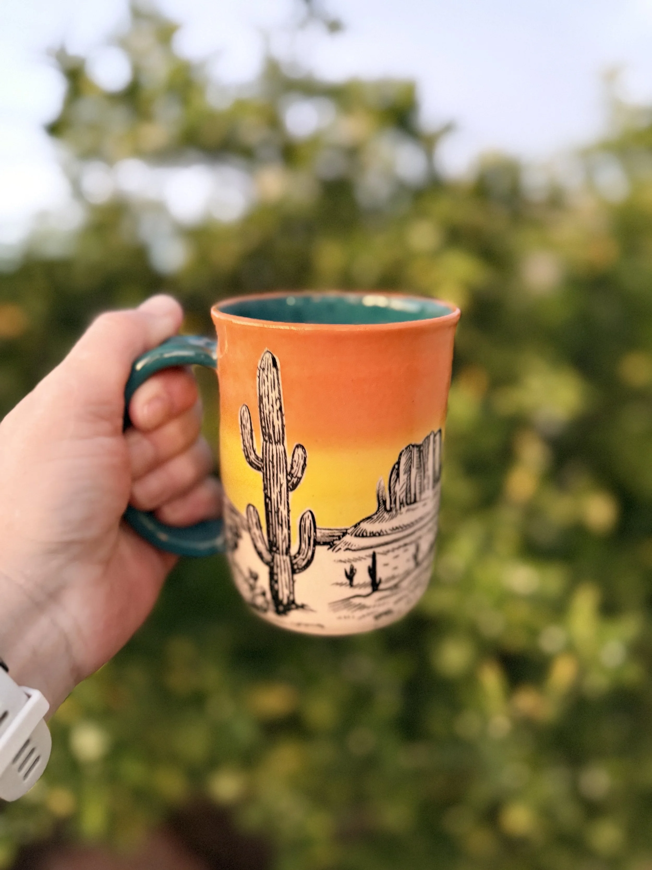 Desert Sunset in Turquoise