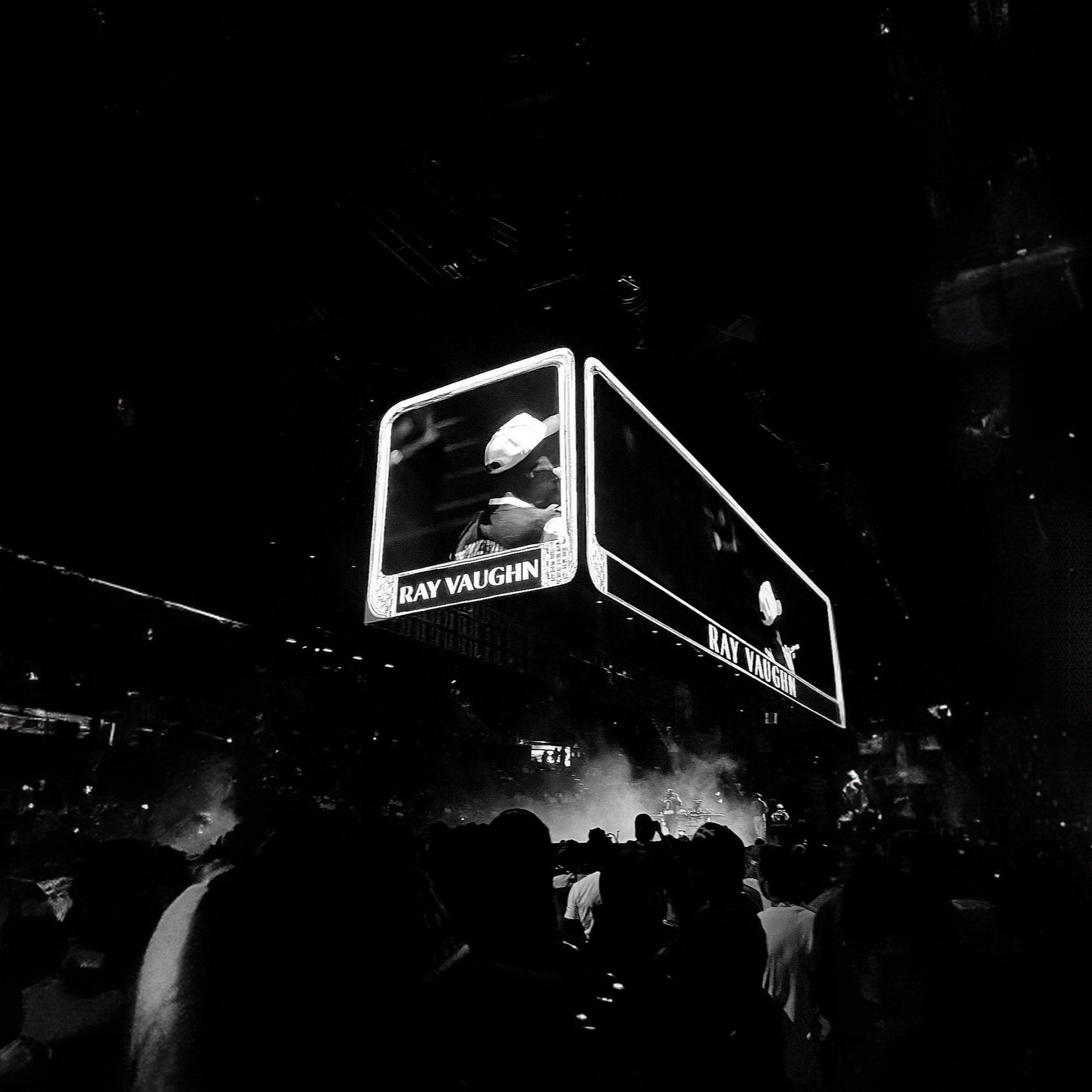 Ray Vaughn On Jumbotron for Kendrick Lamar's Pop Out Concert via Amazon. AI Enhanced