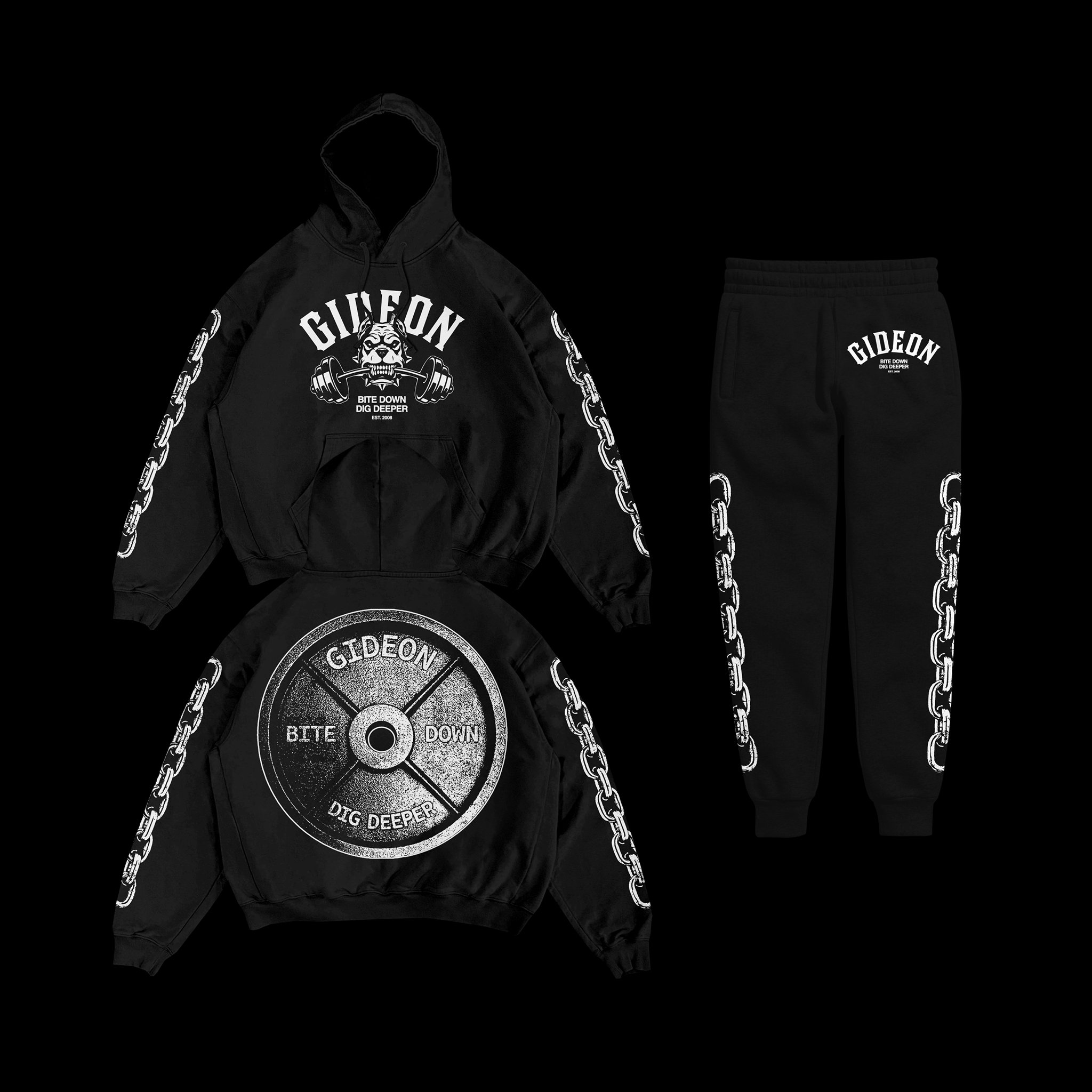 BITE DOWN / @gideonal

New extra hard sweatsuit for Gideon hot off the press! Available on tour now. 💪🏻

For project inquiries, please email hello@leannawhite.com

#art #design #graphicdesign #graphicdesigner #artdirector #artdirection #merchdesign