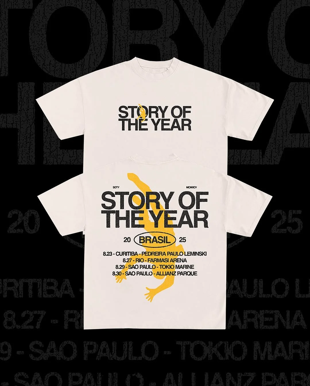 There&rsquo;s something really special about creating for the bands you grew up listening to. This simple @storyoftheyear tee was available on their run in Brazil last month. Thanks again @absolutemerch for having me! 🙌🏻

For project inquiries, ple