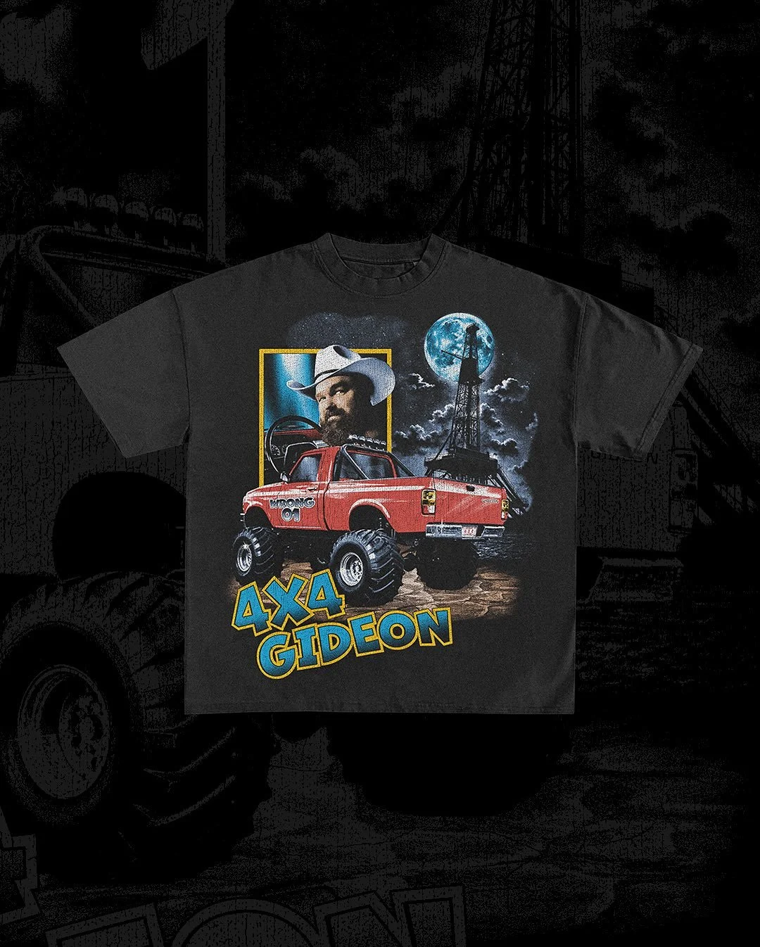 Another day, another wild tee for the guys in @gideonal. This one&rsquo;s a parody of a vintage country music tee, and an ambitious one at that. The challenge and the fun of creating pieces like this always make it worth the effort. Available now on 