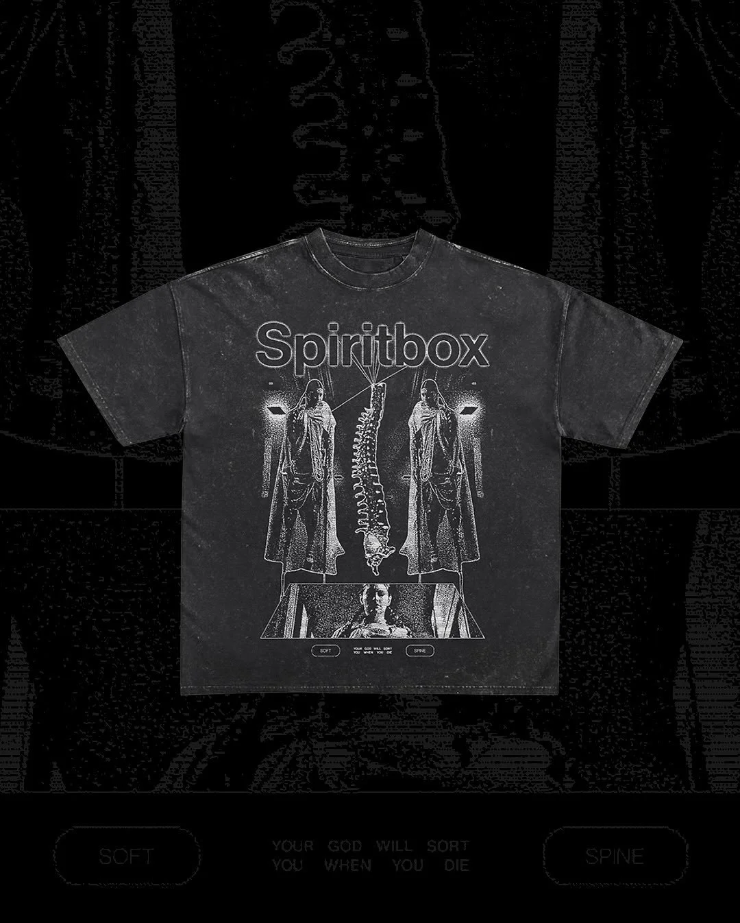 Back at you with another new @spiritboxmusic tee inspired by #softspine, one of my favorite tracks and music videos from #tsunamisea. Available now in their online store!

For project inquiries, please email hello@leannawhite.com
-
#artdirection #gra