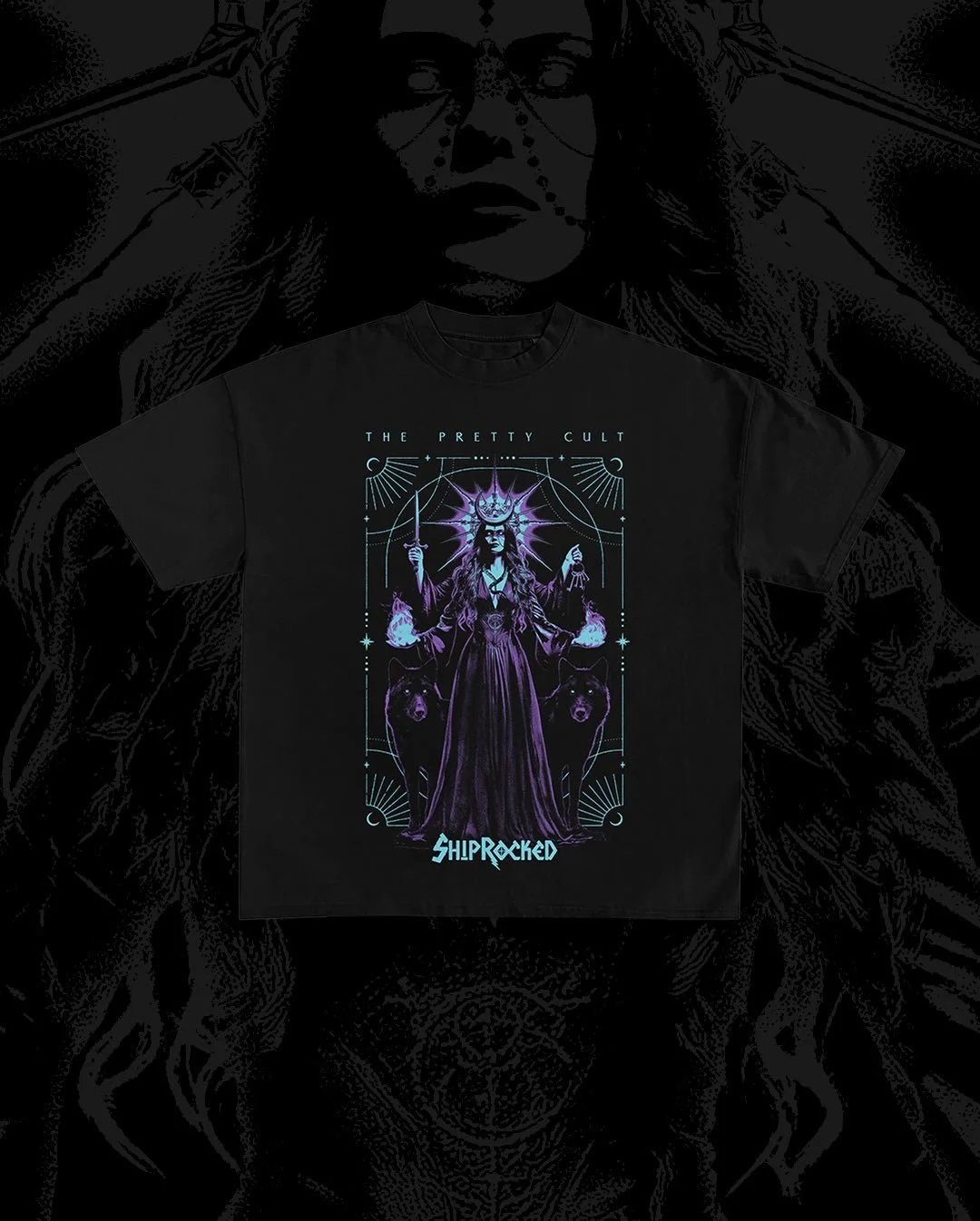 Super excited to share this new tee for @theprettycult, inspired by the goddess of magic and witchcraft herself, my girl Hecate. I rarely get the chance to work on detailed composites these days, so I&rsquo;m especially grateful for this opportunity 