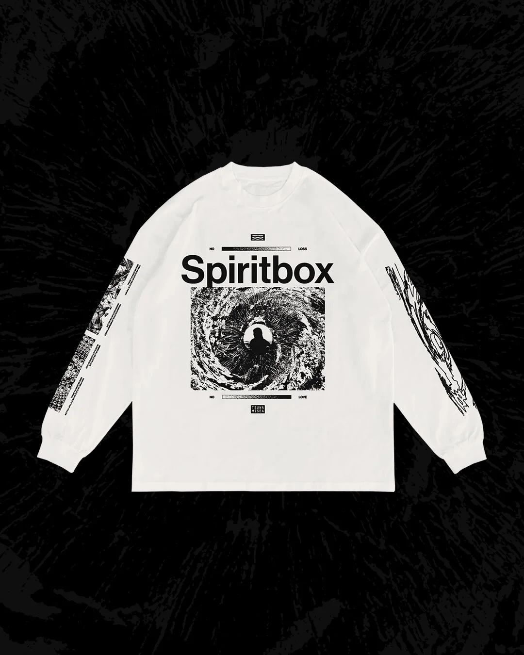 Up next in my new @spiritboxmusic collection is an off-white longsleeve inspired by No Loss, No Love. There&rsquo;s just something about a unique sleeve hit that always gets me. Available now, exclusively through their @palechord store.

For project 