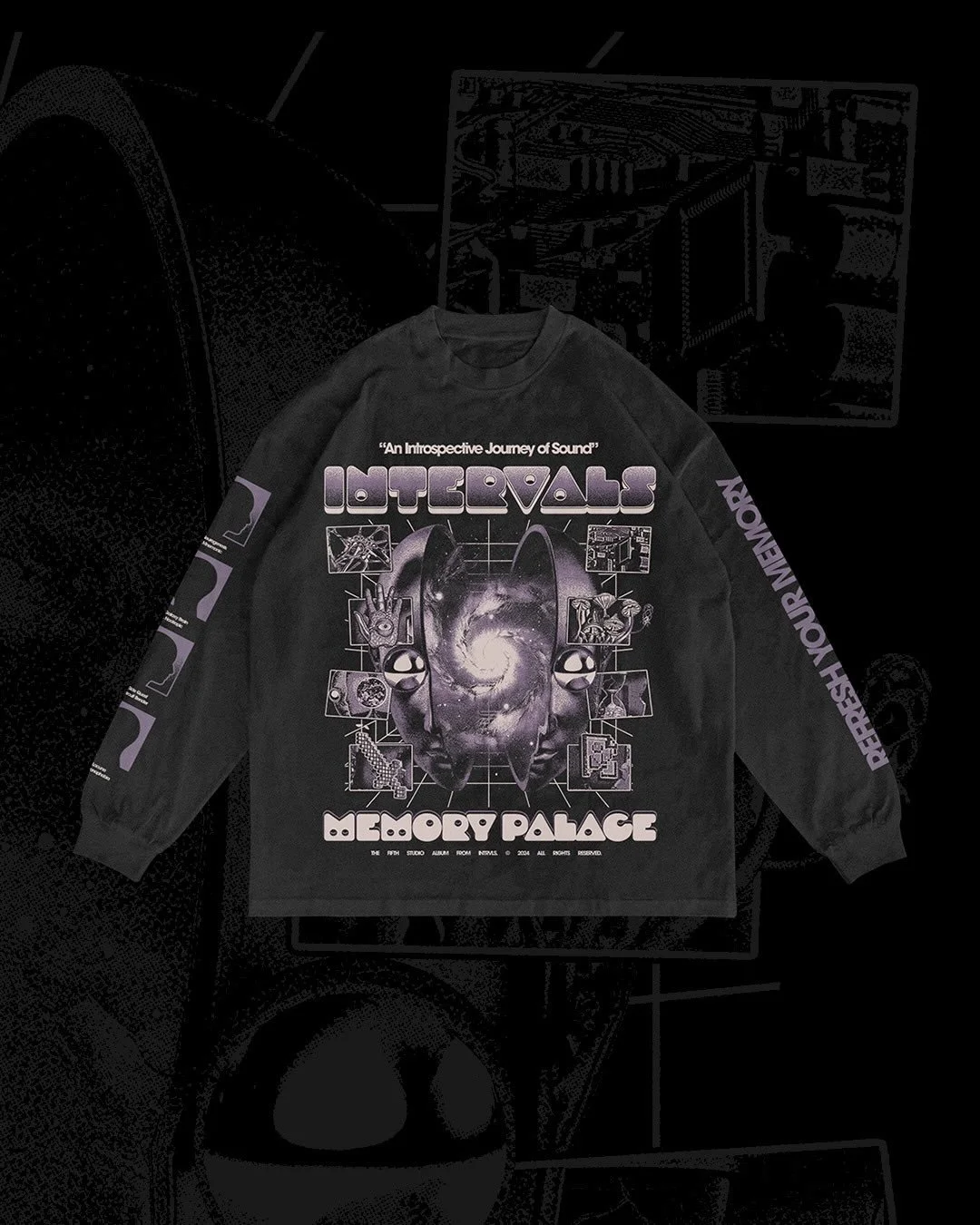 Introducing one of my favorite designs I&rsquo;ve done this year (maybe ever?) for @aaronintervals that was available on the EU/UK tour. This was one of those rare moments where the final piece turned out exactly how I pictured it in my head. Super p