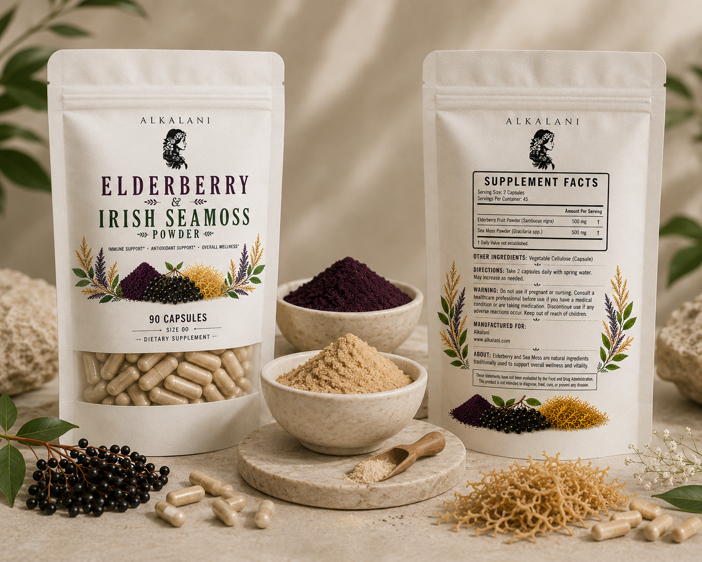 Elderberry & Irish Sea Moss Capsules