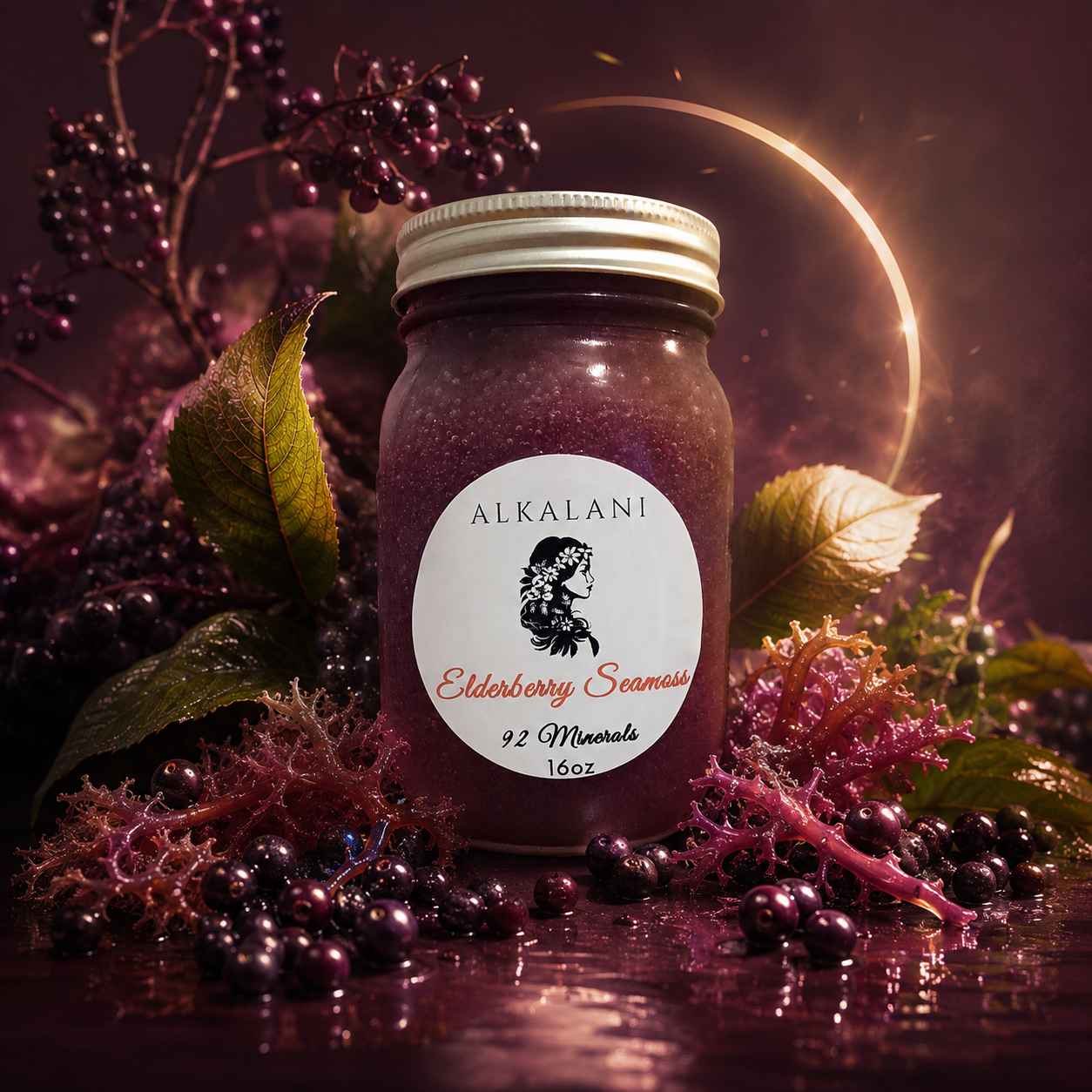 16oz Elderberry Seamoss