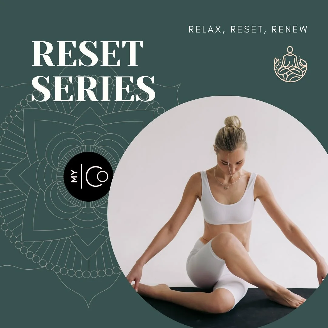 Relax. Reset. Renew. 🌿

✨ Our 4-Week Reset Series is back! ✨

Starting October 8, join us for a midweek invitation to slow down, breathe deeper, and come back to yourself.

This 4-week series weaves together:
🧘 Gentle Flow to release tension
🌙 Res