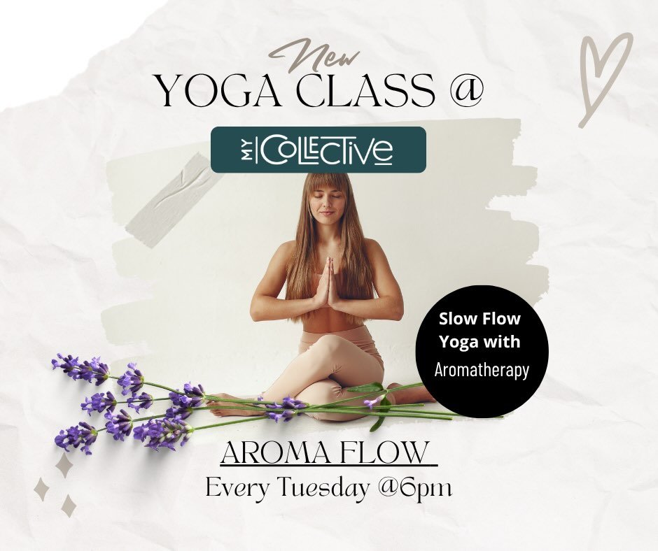New class this Tuesday!
Aroma Flow | Tuesdays | 6pm | My Collective

Join this slow yoga flow class with aromatherapy and gentle, breath-led movement designed to help you unwind, soften, and come back to yourself. 🌿✨

Book through LINK IN BIO or at 