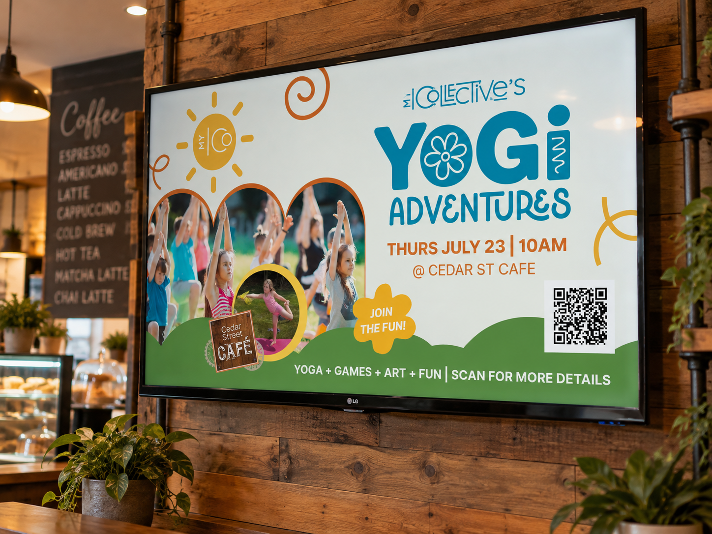 PARTNER + EVENT MARKETING
Branded digital event graphics created for partner locations and community promotions.