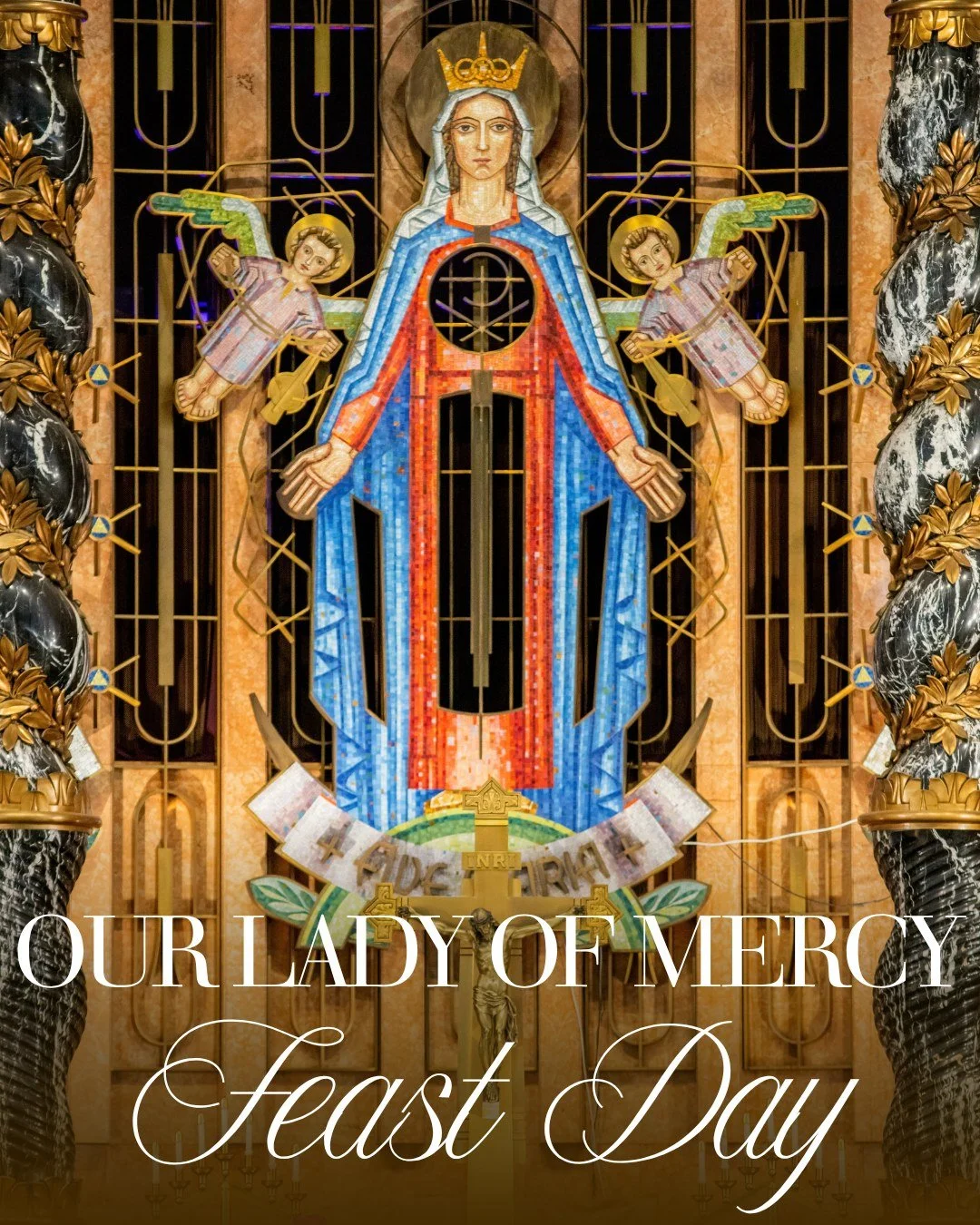 Happy Feast Day to our Patron Saint, Our Lady of Mercy! 
Today we honor Our Lady of Mercy, a loving mother who draws us closer to the merciful heart of her Son, Jesus. May her tender intercession bring hope to those who are suffering, freedom to thos