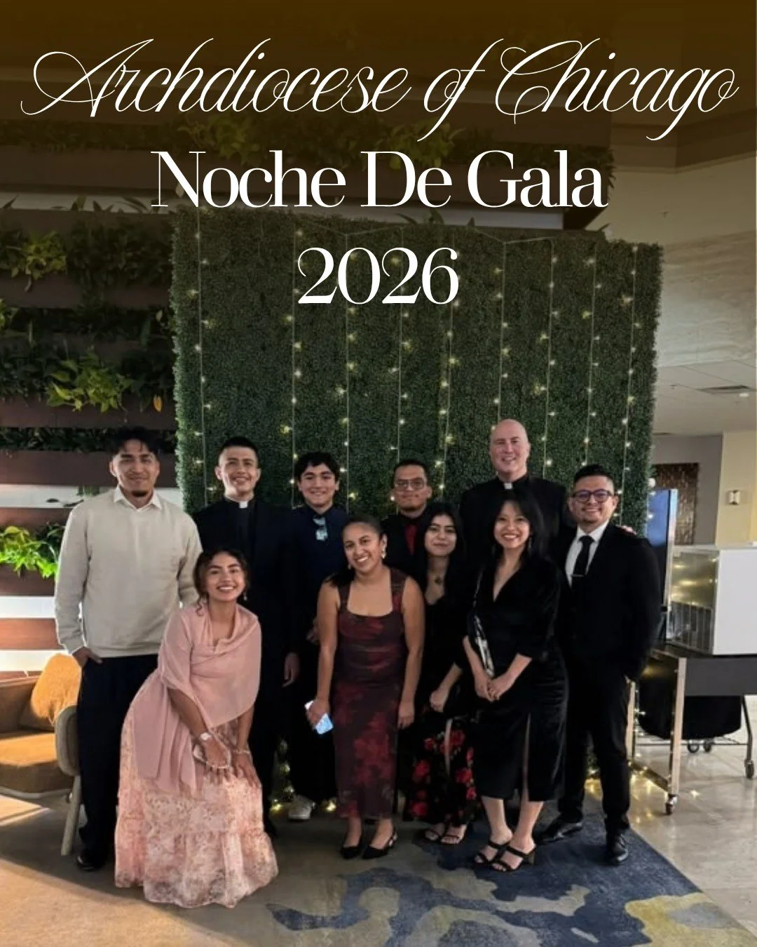 Last Friday, Fr. Tom alongside members of the Young Adult Group attended the 2026 Archdiocese of Chicago, Noche De Gala. This is an annual Hispanic Ministry celebration. 

Looking to join our Young Adult Group? Visit our parish website and click the 