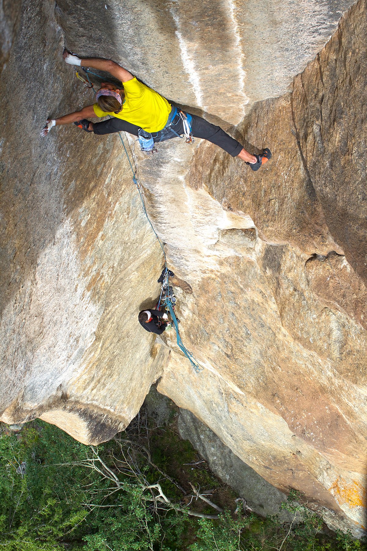 Mike Dobie on the First Ascent of "The Viper" in Keketuohai Valley, Xinjiang Province, China.