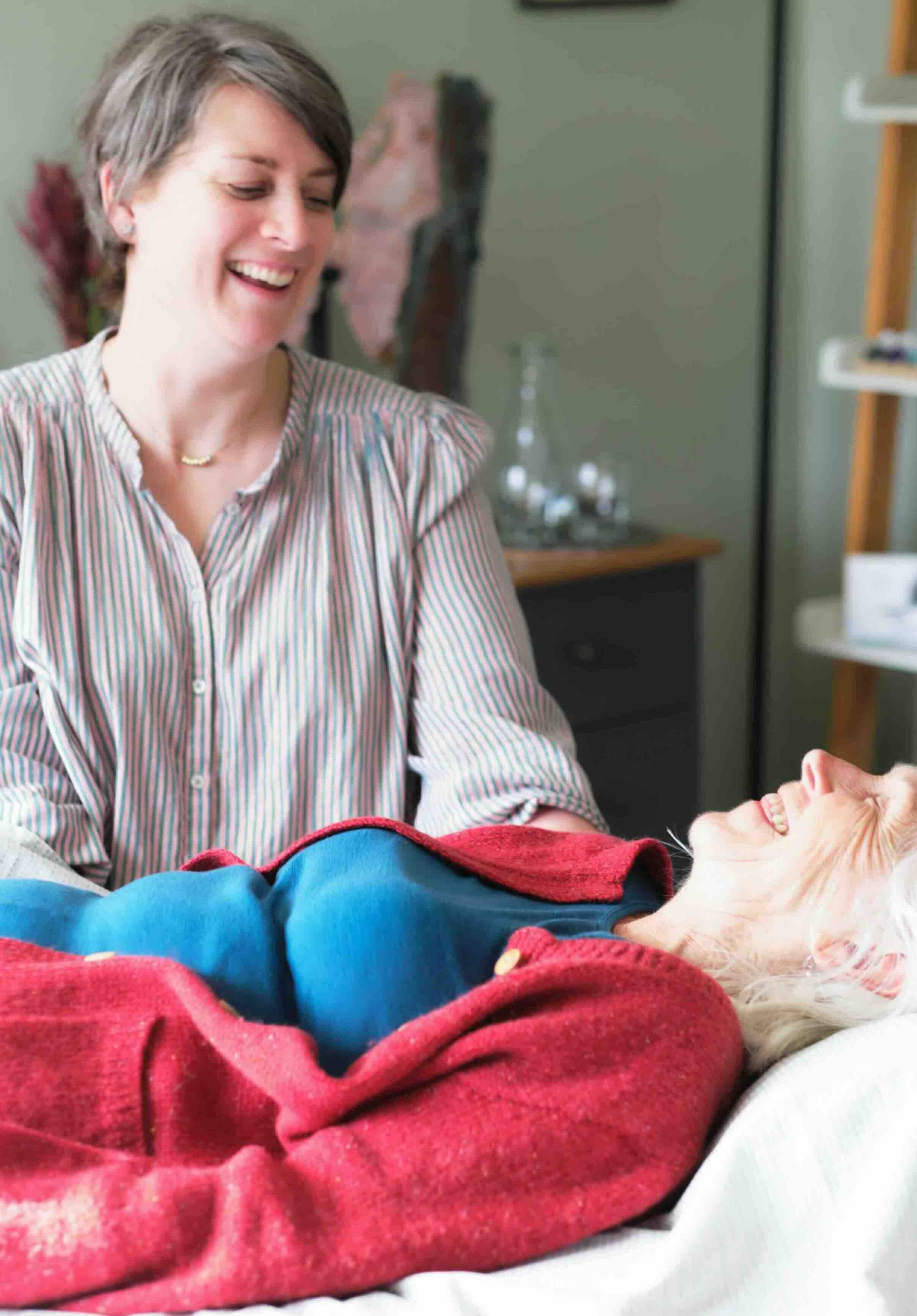 Sonia Ogier with a client