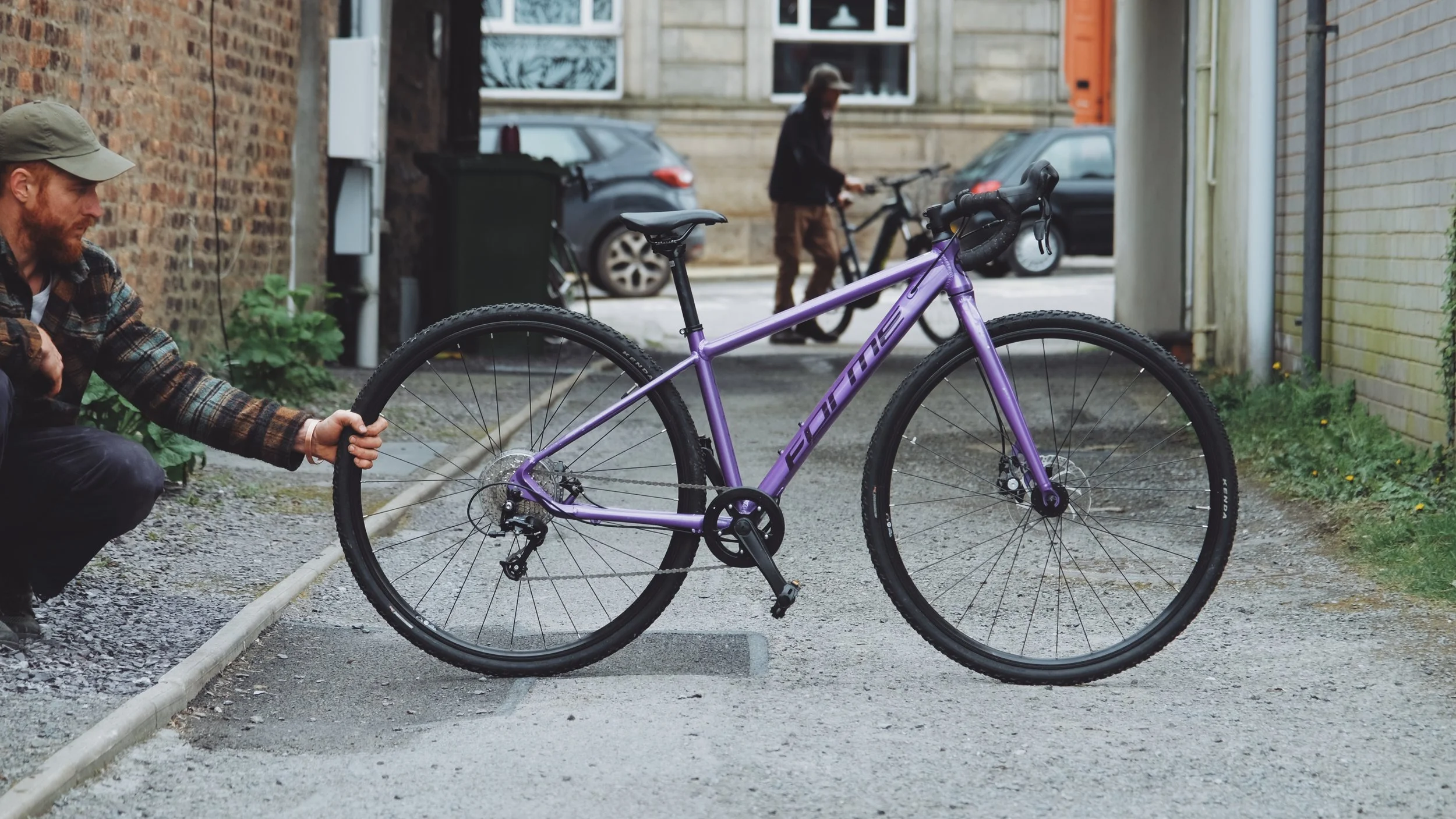 Gravel bike prepared for hire at Seiclo Dyfi in Machynlleth