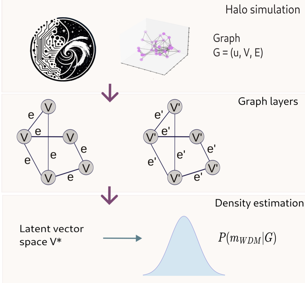 Schematic of halo inference framework