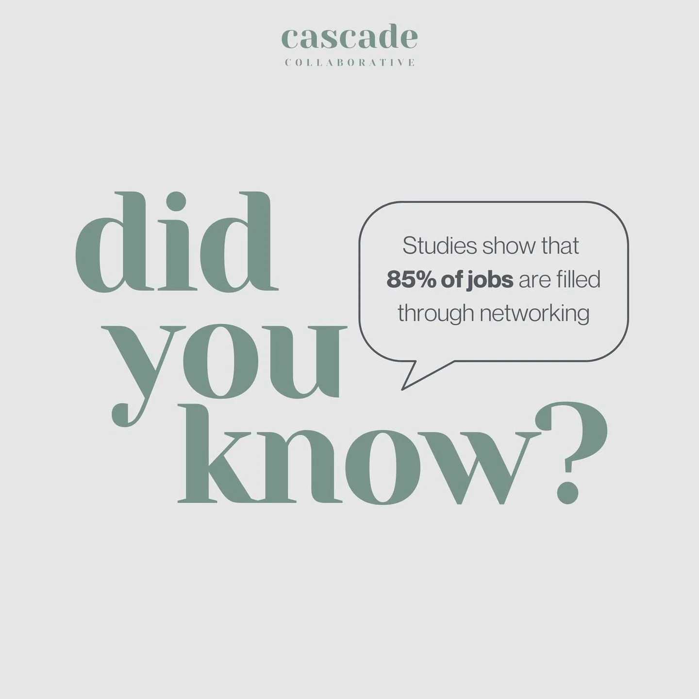 🔗 Did you know? 85% of jobs are filled through networking! 🤝 

This statistic highlights the incredible power of connections in today&rsquo;s job market. Here&rsquo;s why building and nurturing your network is essential:

🌟 Build Relationships: Ne