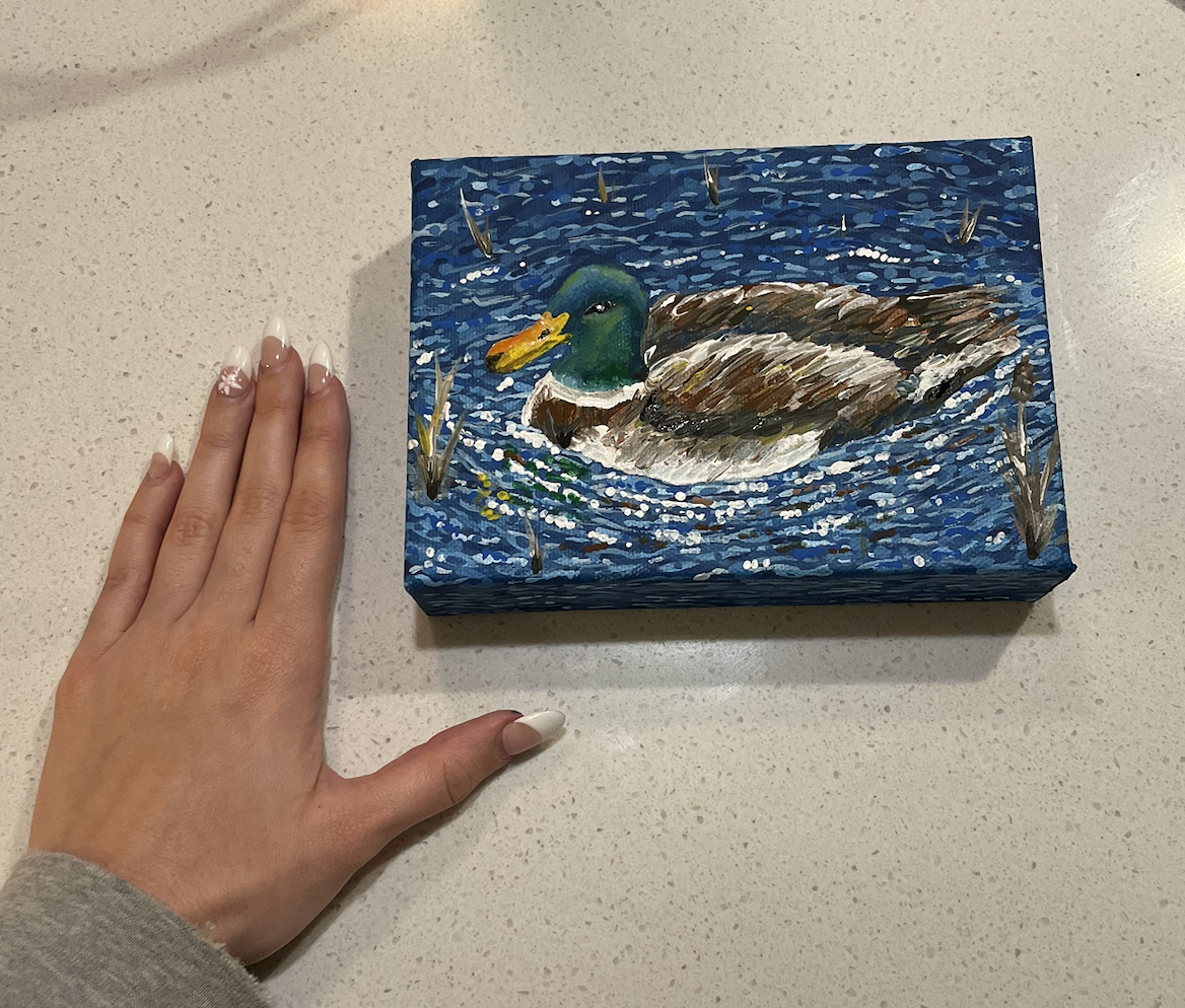 Acrylic on extra small canvas