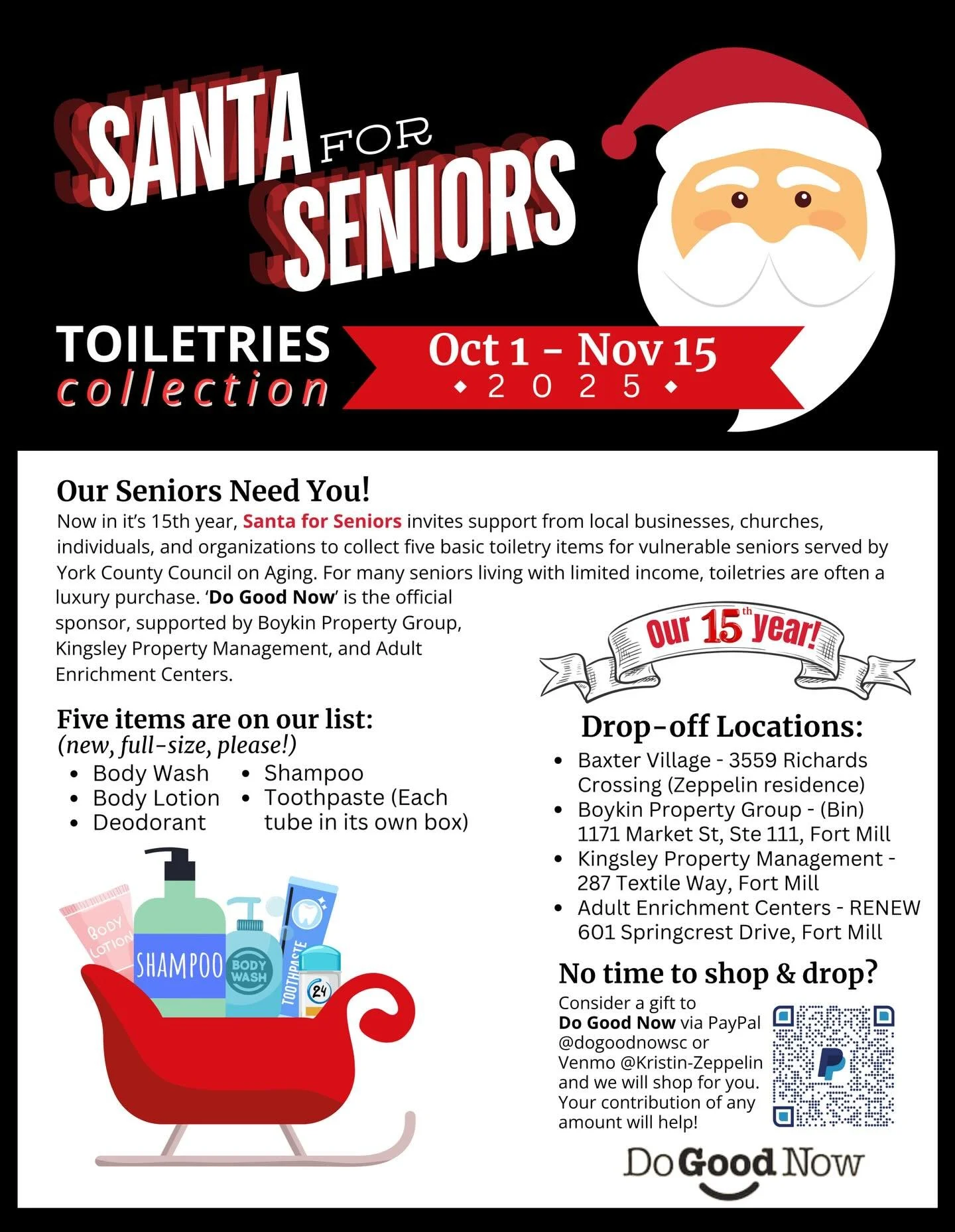 You did it!!!!! Wow&hellip;695 bags were delivered!! You surpassed our goal of 682! We are blown away by everyone coming together to make these toiletry bags happen for our vulnerable seniors served by York County Center on Aging!  Thank you!! And th