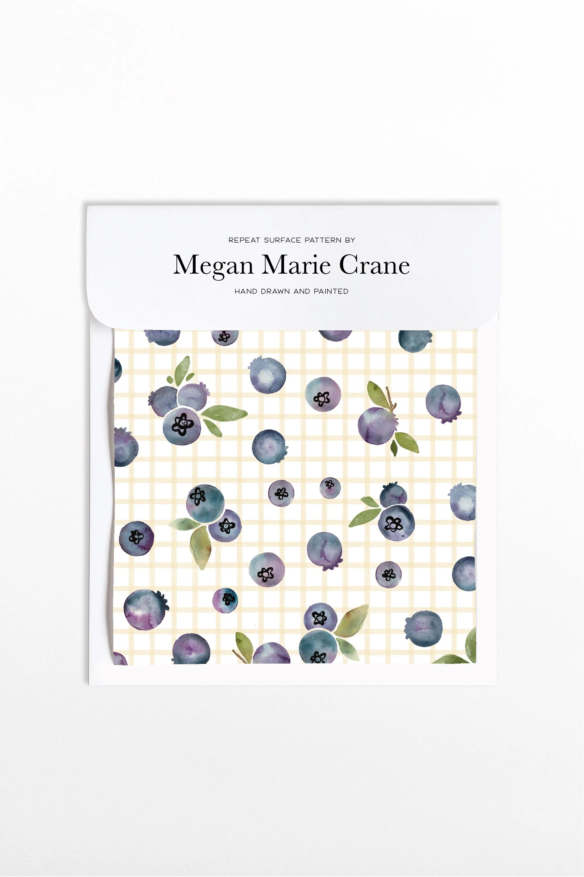 Blueberries Plaid - Yellow