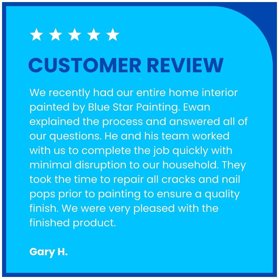Another amazing review. Thank you for your trust Gary!

For your personalized estimate:
www.bluestarpaintingjax.com
Phone: (904) 595-8942