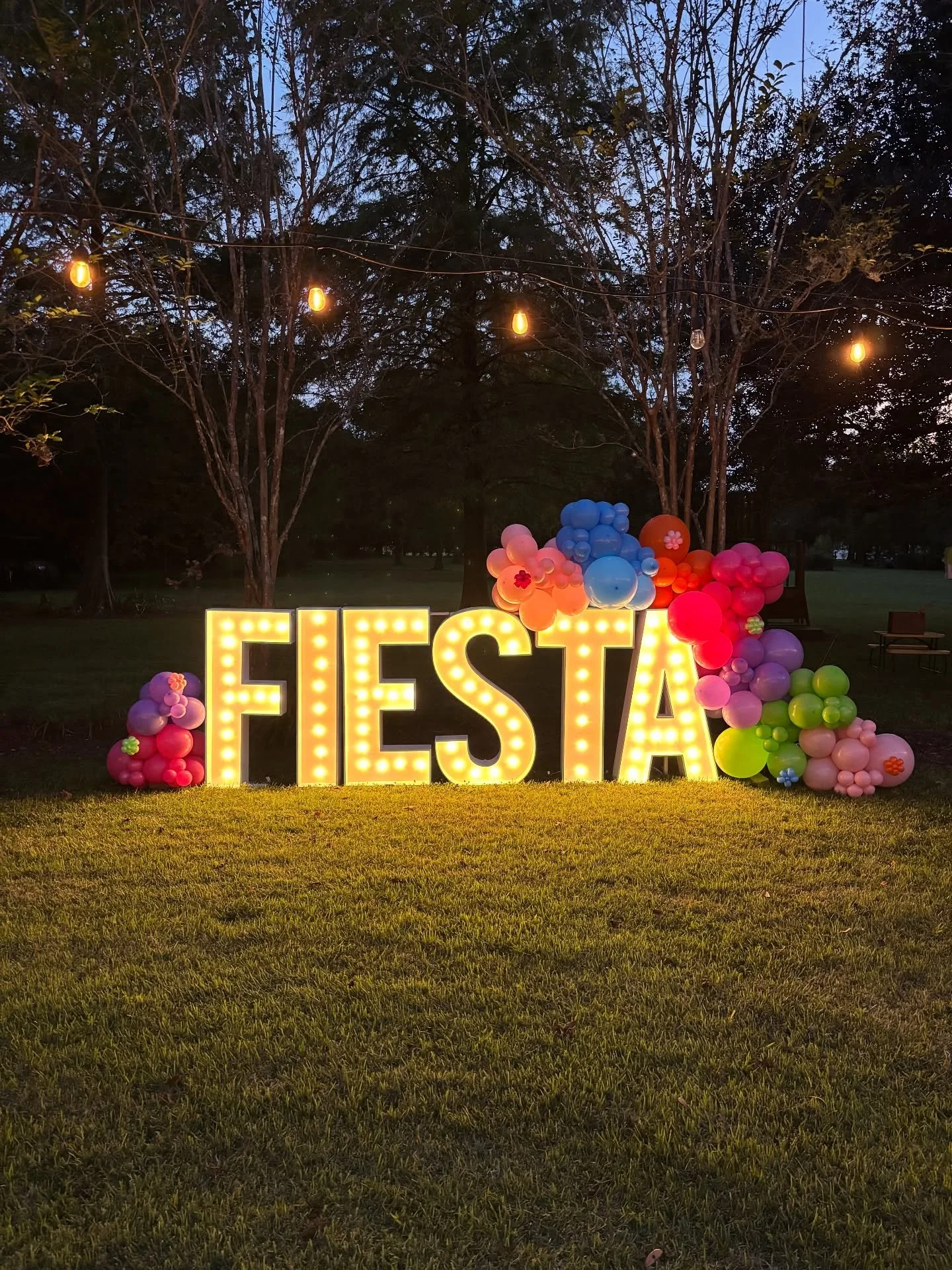 It&rsquo;s a FIESTA 🪅💕
Marquees: @southerngirlballoons 
Balloons: @blondieballoons_ 
&bull;
&bull;
&bull;
#balloons #balloonart #balloonarch #balloongarland #blondieballoons #shoplocal #smallbusiness #houmaballoonartist #louisianaballoonartist #nol