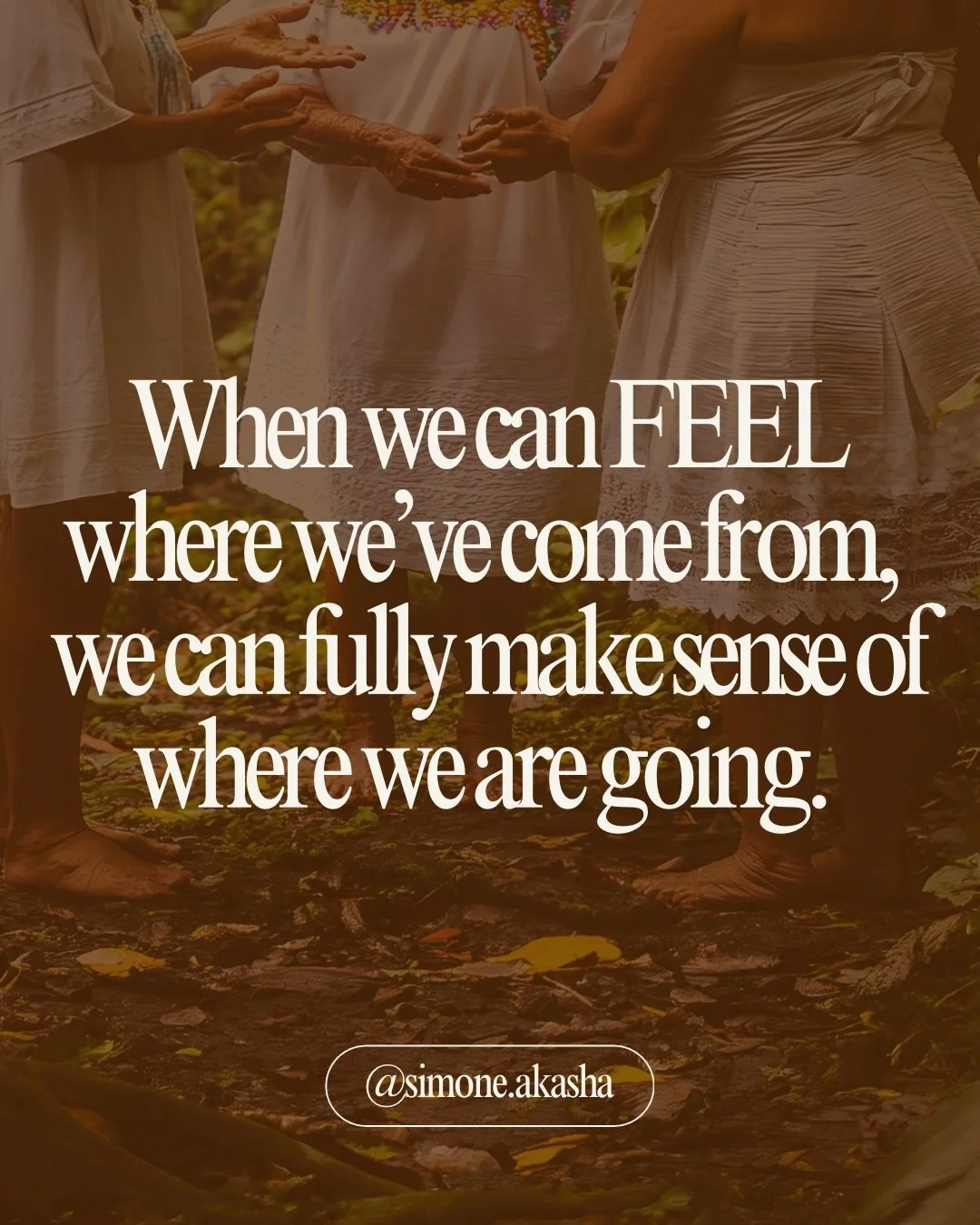 When we can FEEL where we&rsquo;ve come from, we can make sense of where we are going. 

Ancestral healing isn&rsquo;t just about eradicating the patterns and wounds from our subconscious&hellip;

Ancestral healing needs to be FELT. Not processed thr