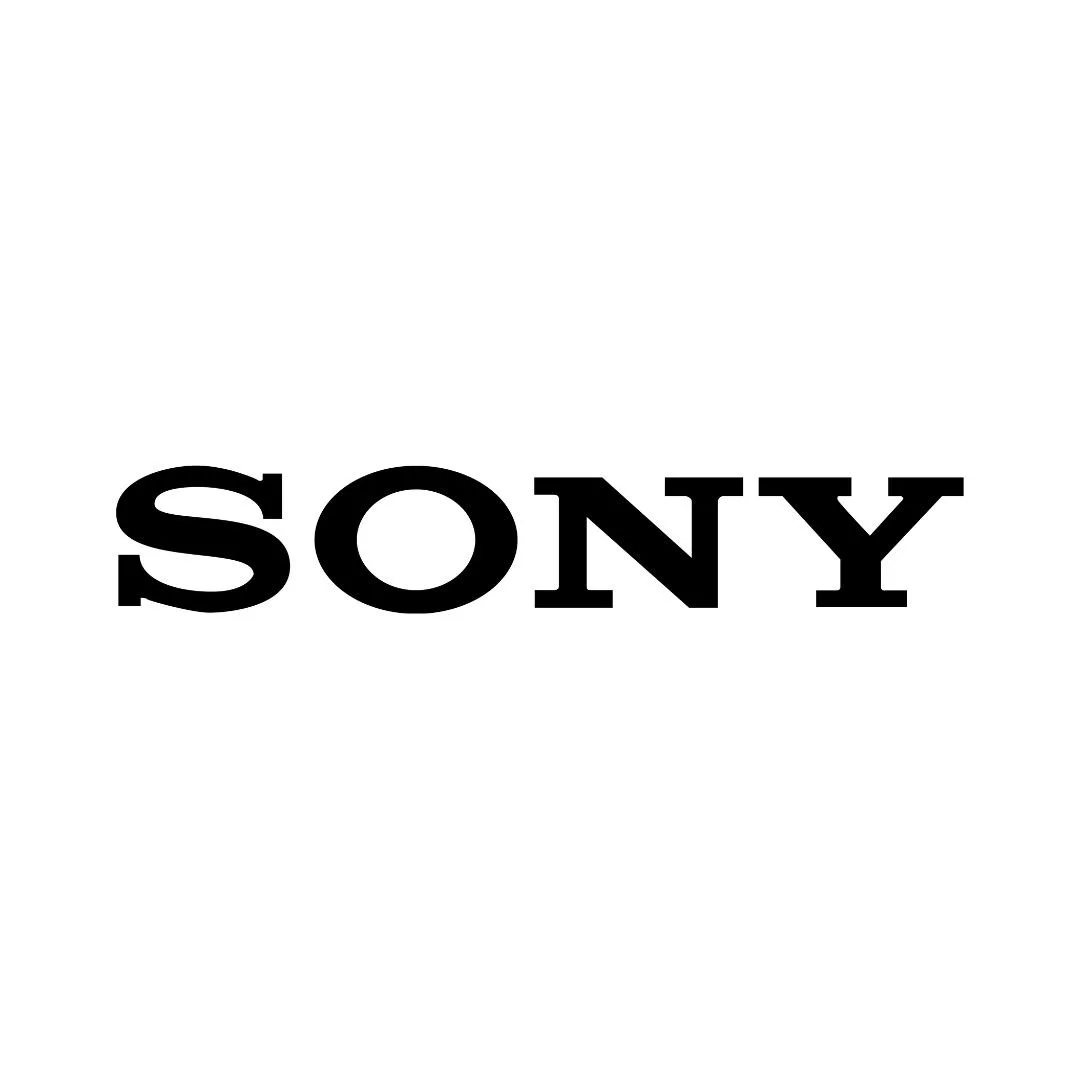 Black Sony logo on a white background.