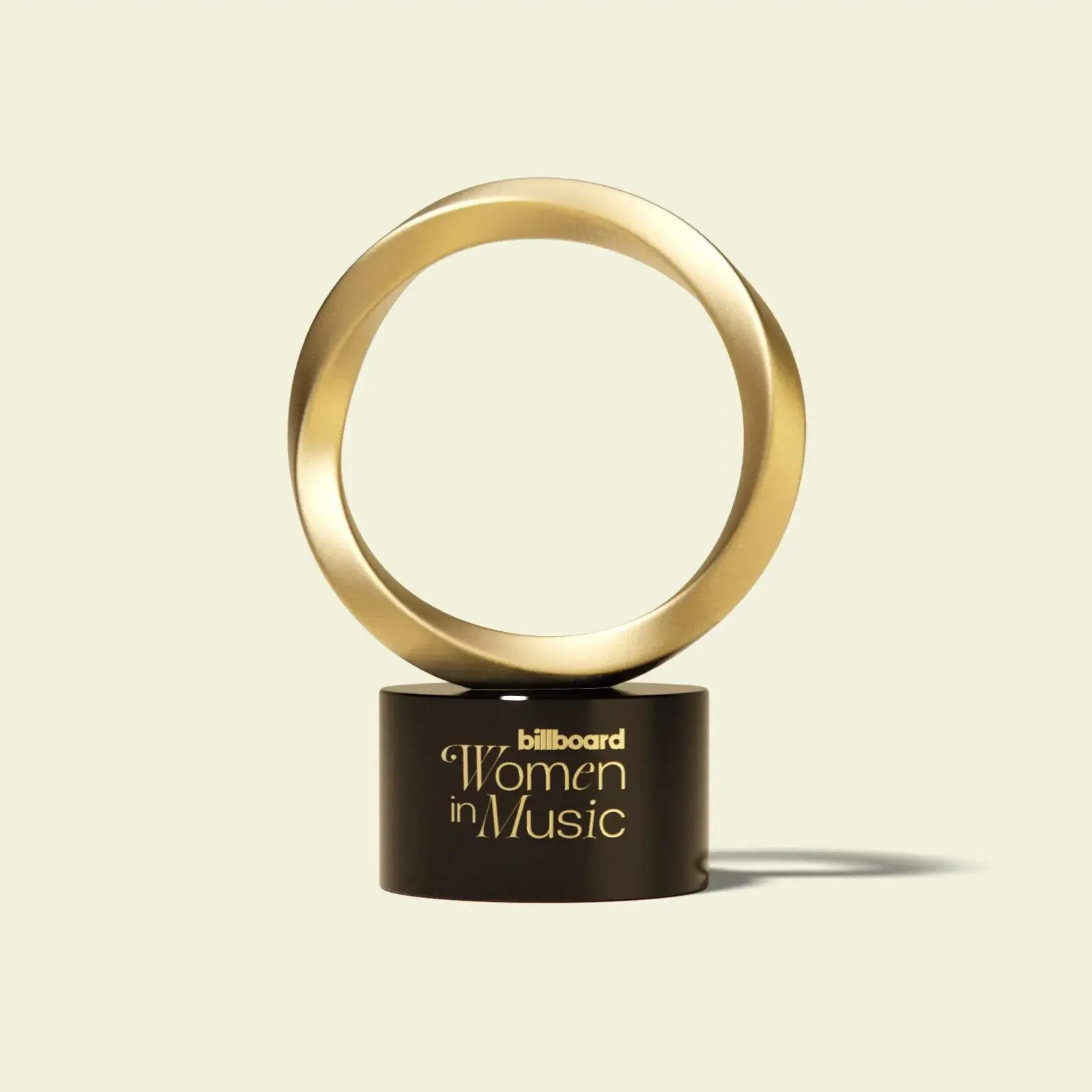 Custom modern sculpture award for Billboard Magazine’s Women In Music Awards ceremony 2025, by Bennett Awards