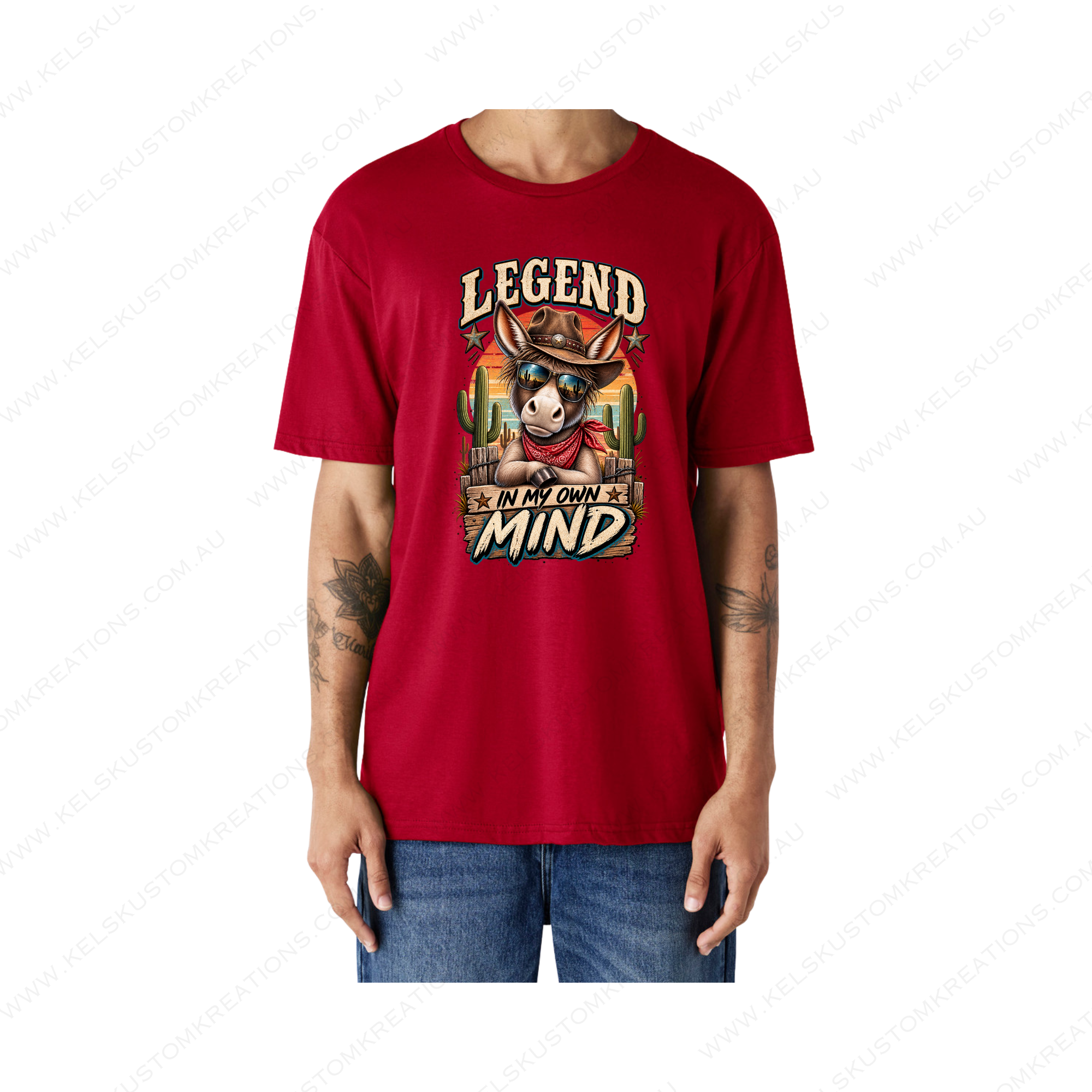 Legend in my own Mind Donkey -Cherry Red.png
