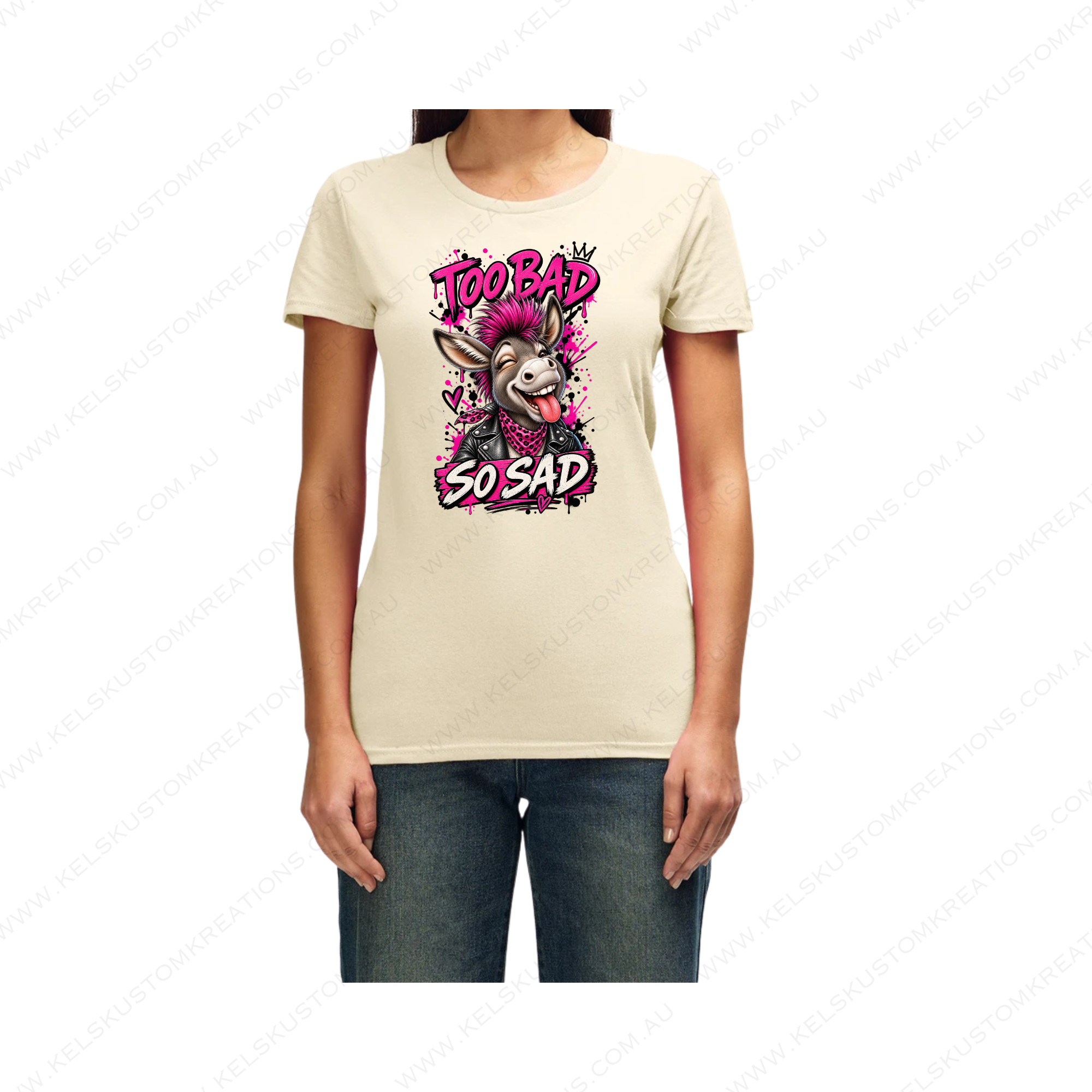 Too Bad So Sad Donkey - Off White.png