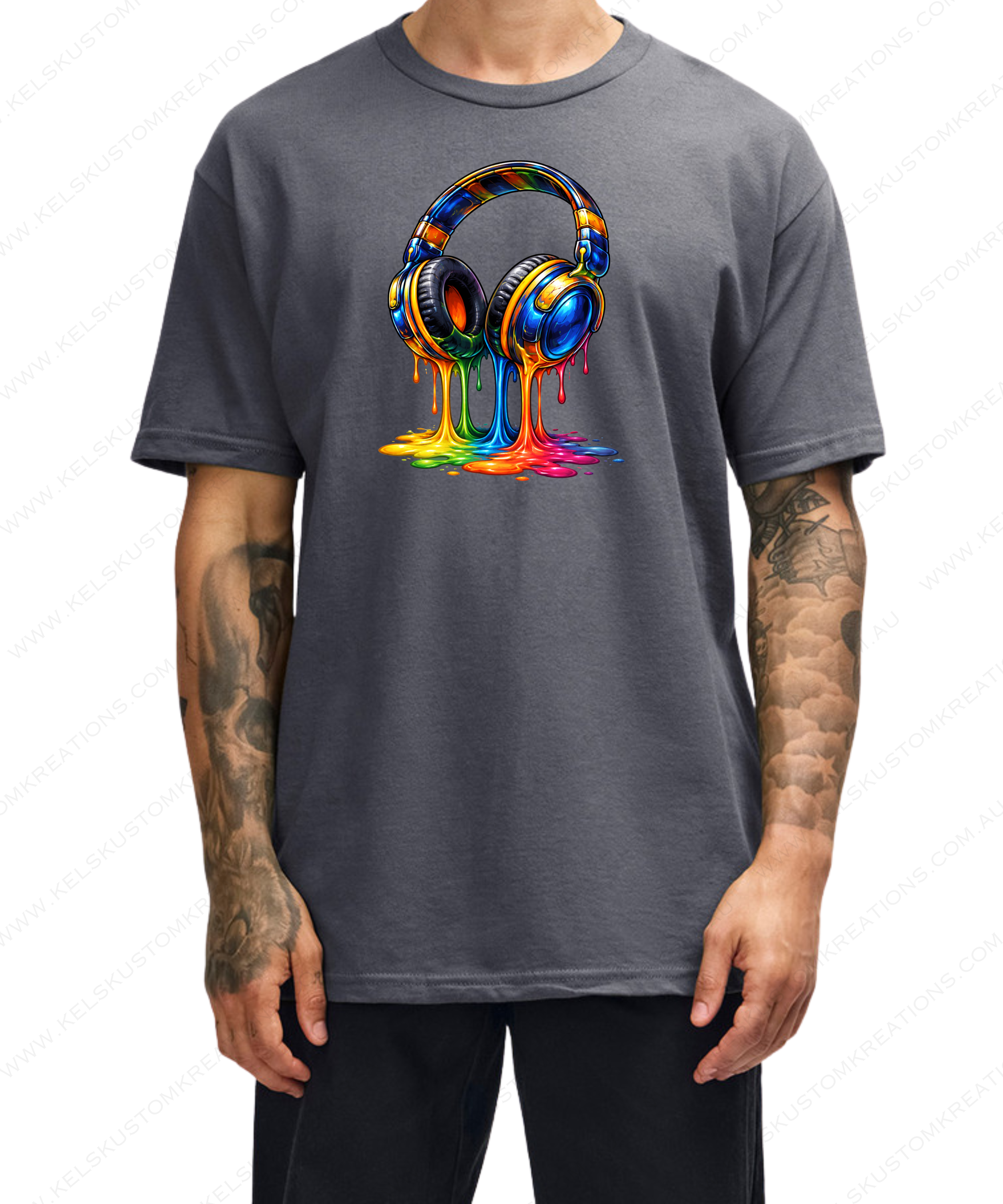 Headphones in Vibrant Colours, Paint Splatter and Drops - Charcoal.png