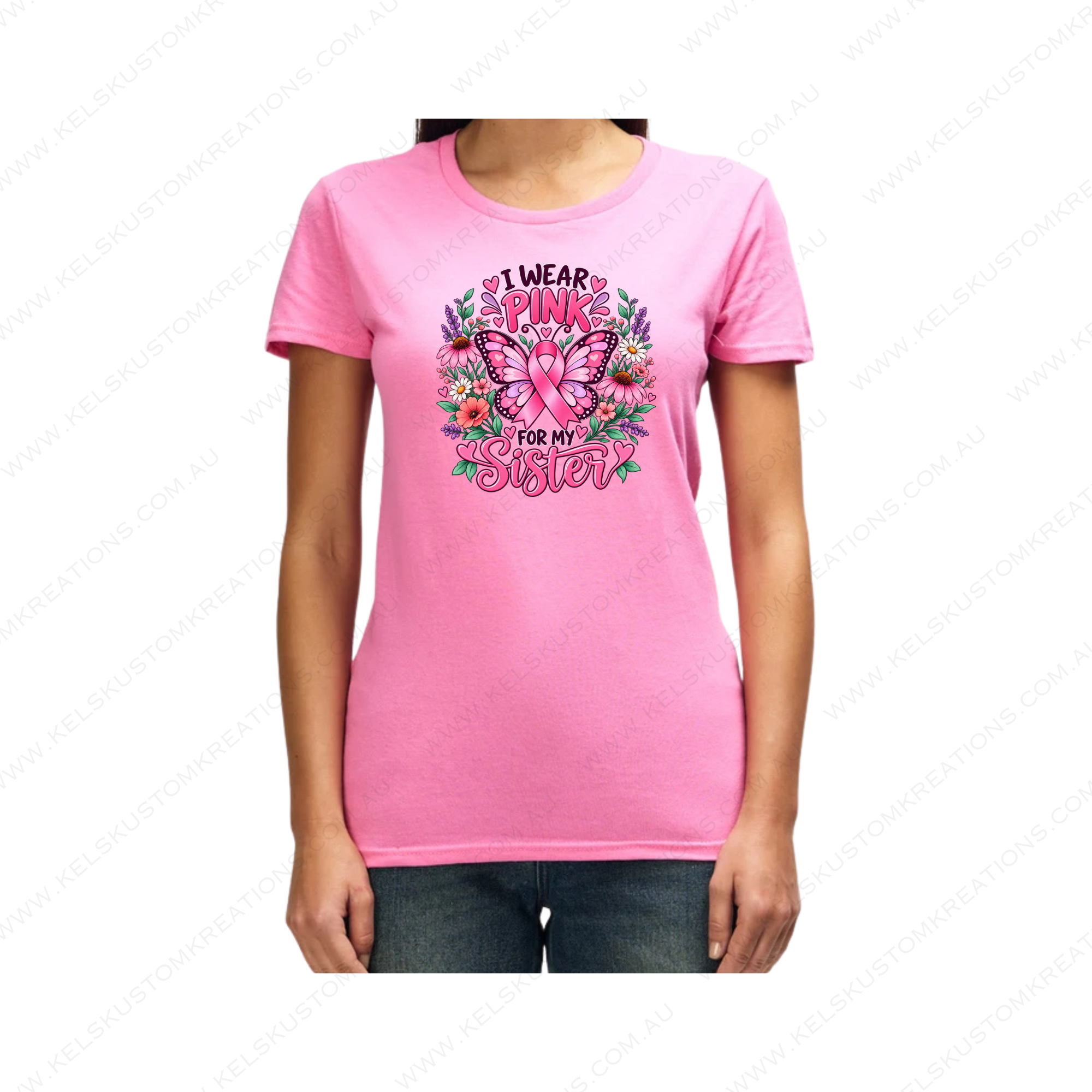 I Wear Pink for My Sister | Breast Cancer Strength & Support Shirt