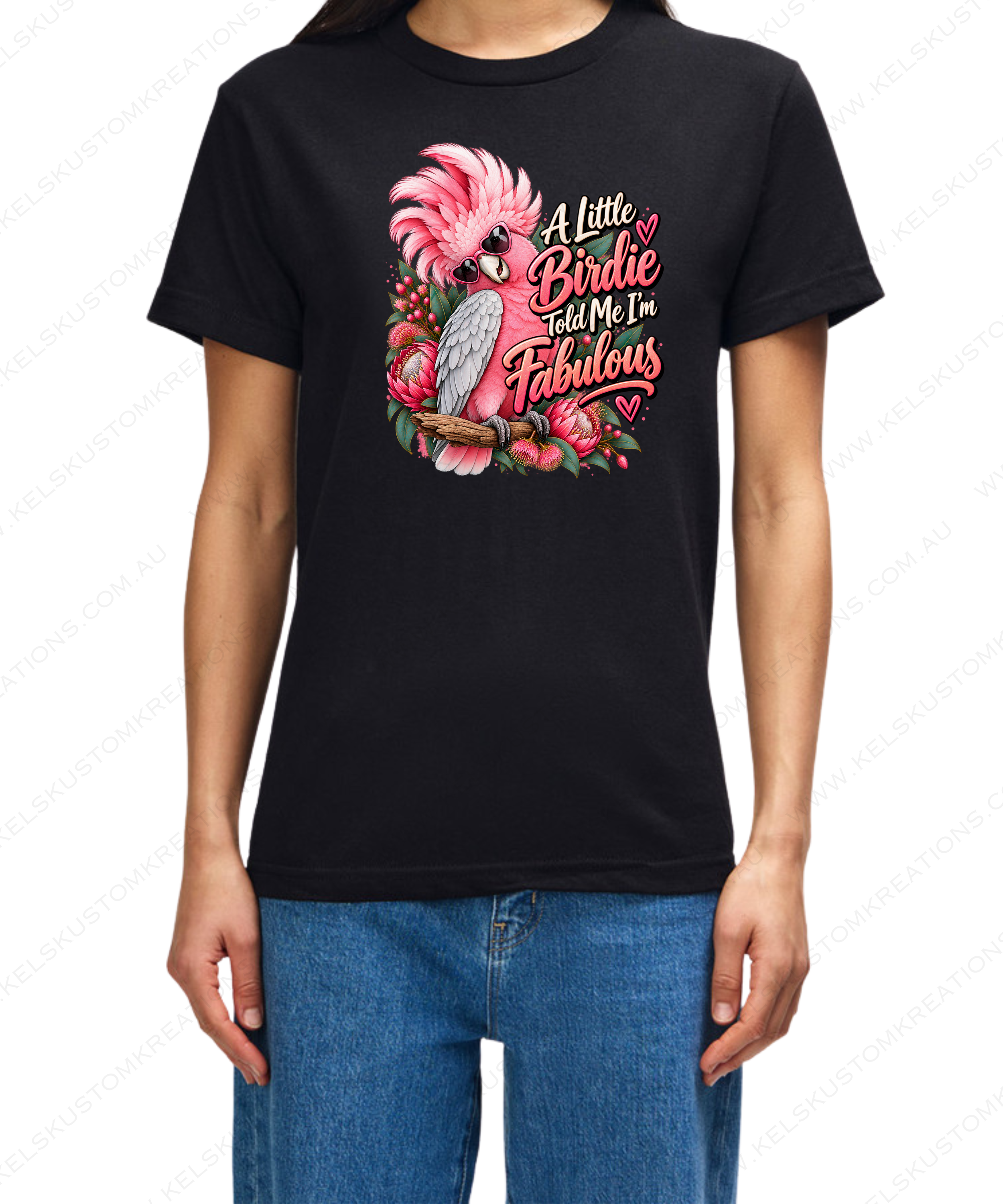 A Little Birdie Told Me I'm Fabulous Major Mitchell Bird - Black.png