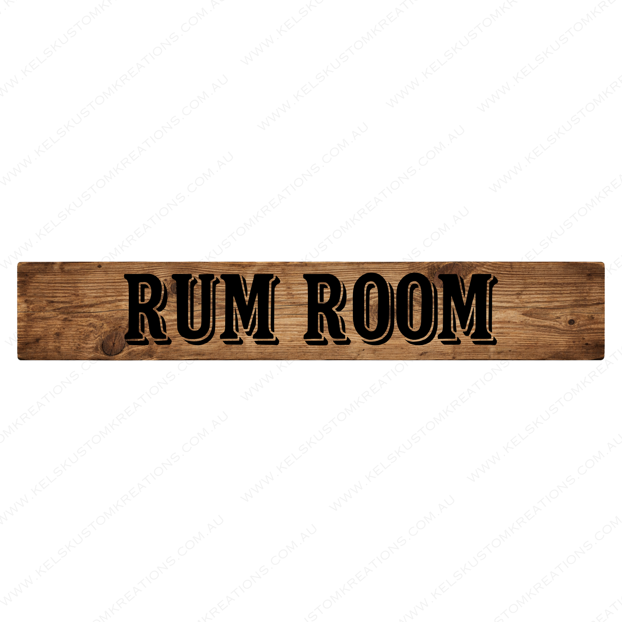 Rum Room Custom Timber Sign