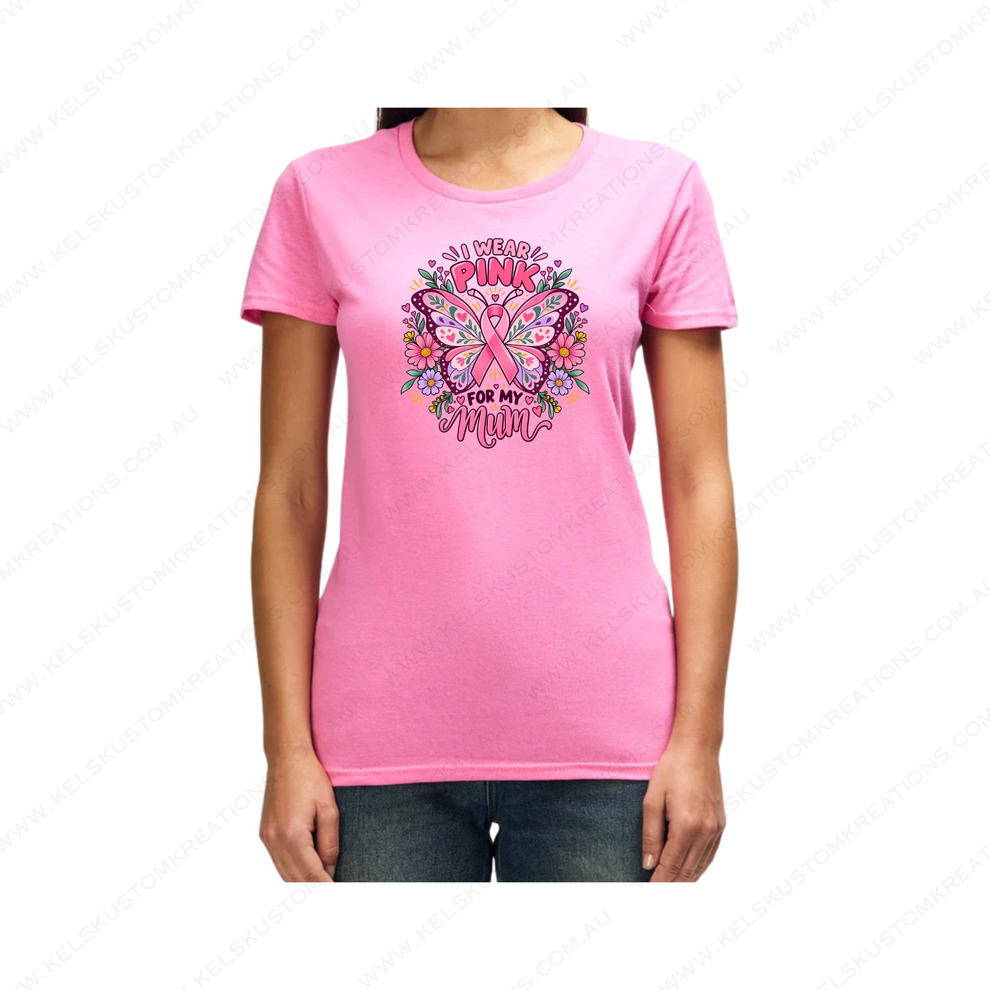 I Wear Pink for My Mum | Mum Strong Breast Cancer Awareness Shirt