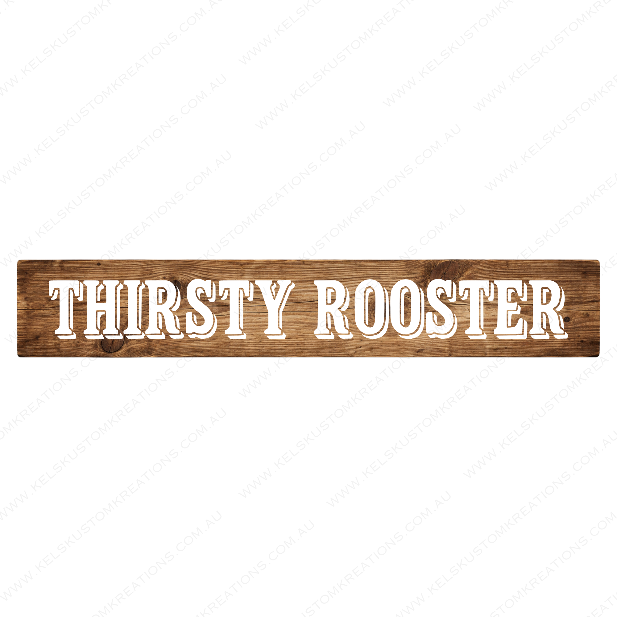Thirsty Rooster Custom Timber Sign