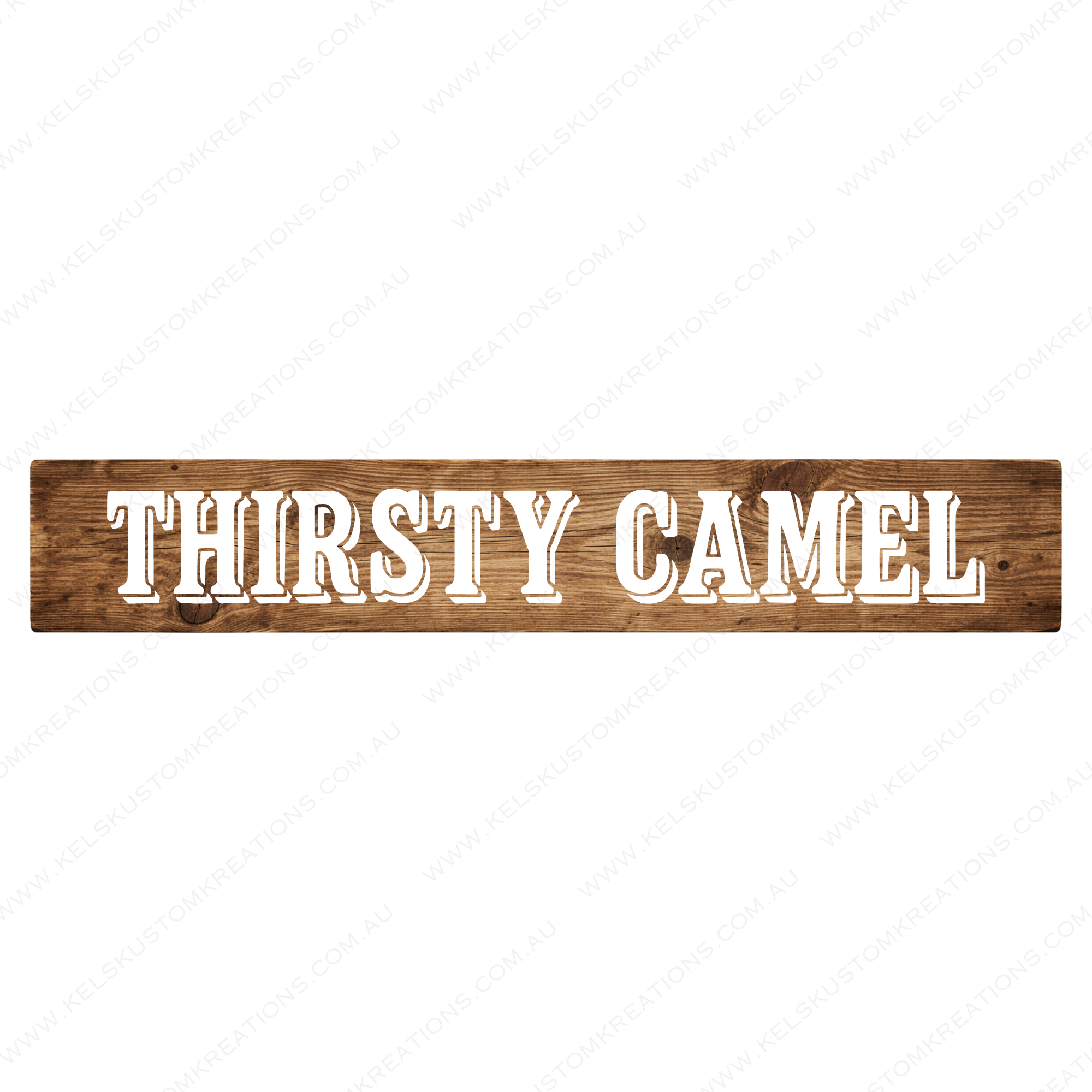 Thirsty Camel Custom Timber Sign