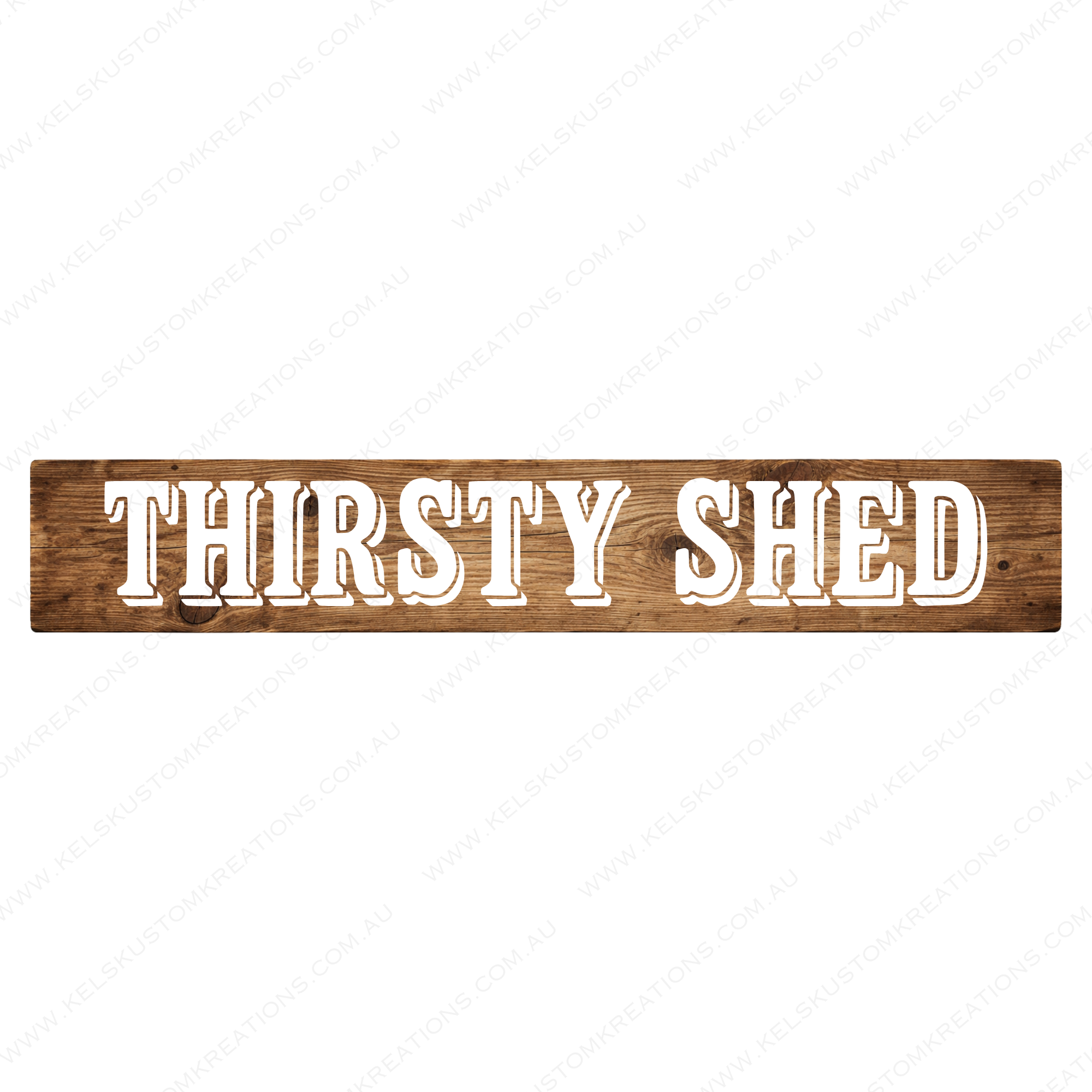 Thirtsy Shed Custom Timber Sign