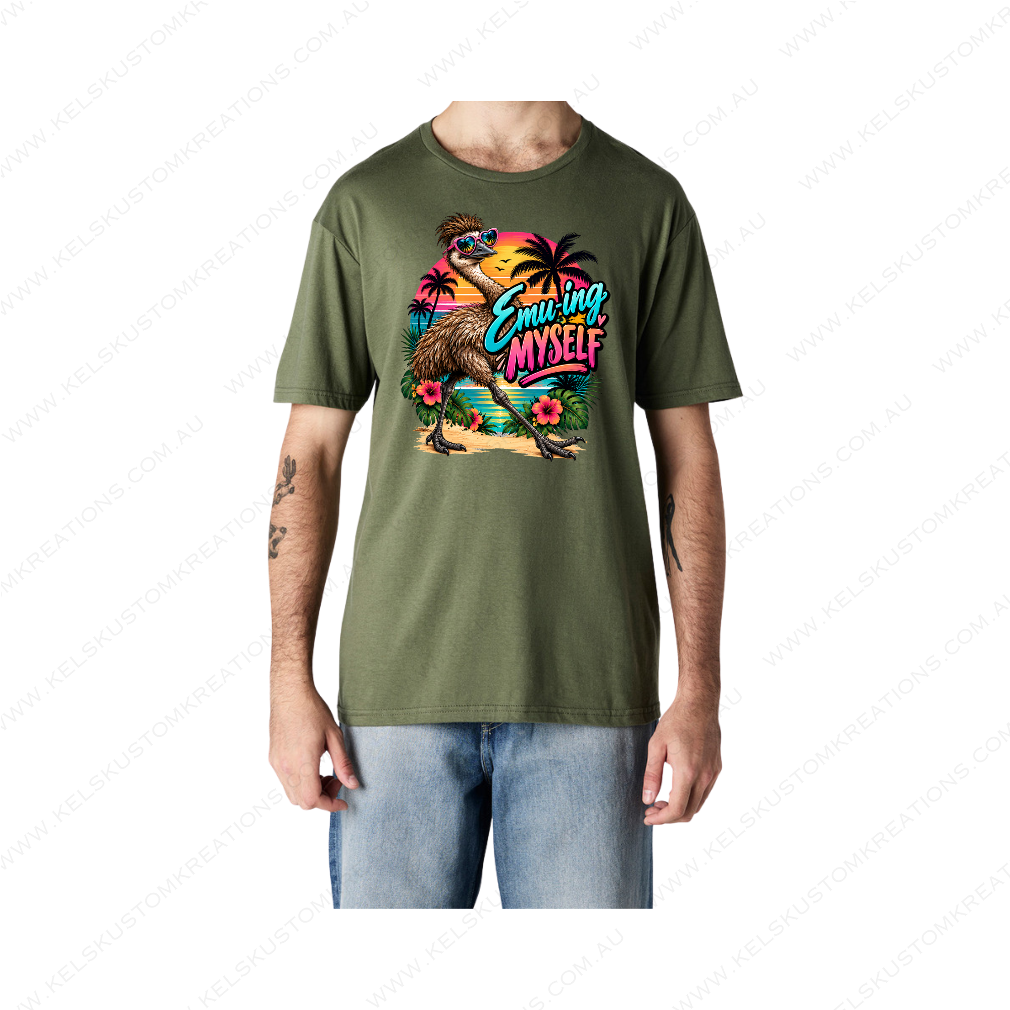 Emu-ing Myself - Military Green.png