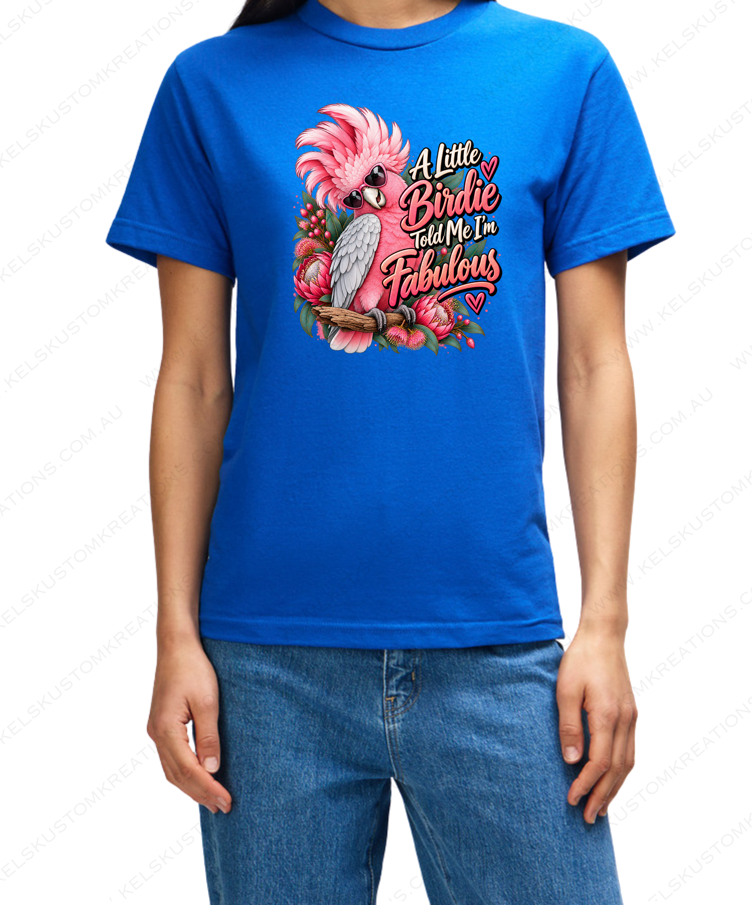 A Little Birdie Told Me I'm Fabulous Major Mitchell Bird - Royal Blue.png