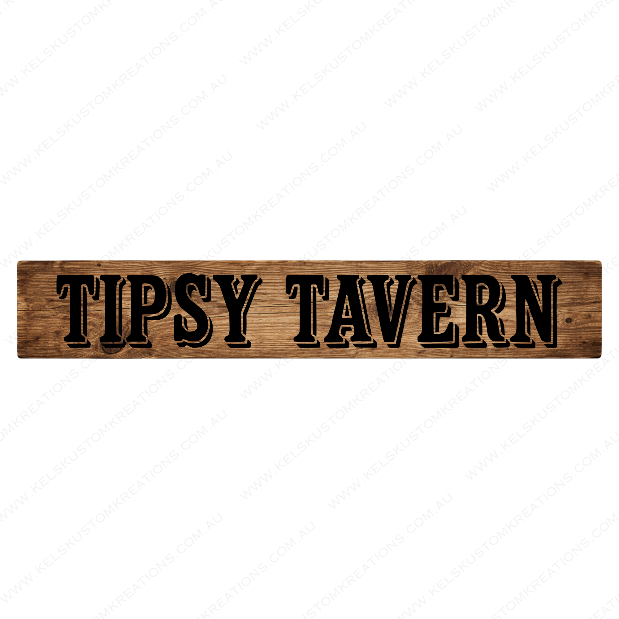 Tipsy Tavern Custom Timber Sign