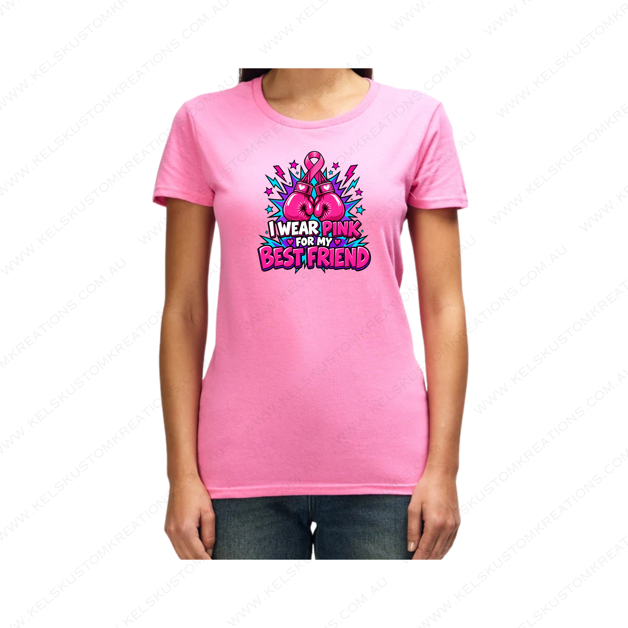 I Wear Pink for My Best Friend | Side by Side Breast Cancer Awareness Shirt