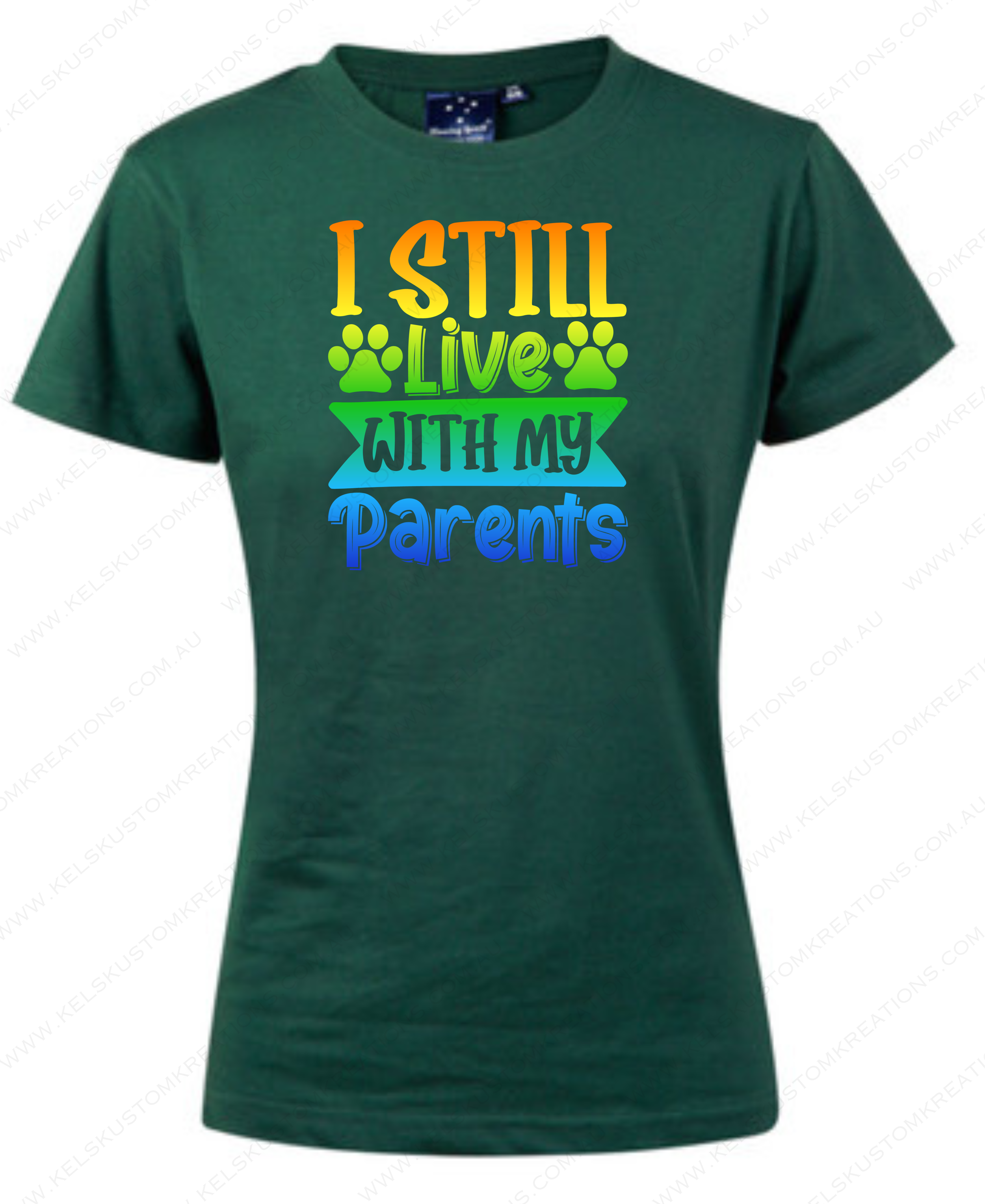 I Still Live with my Parents Paw Prints - Bottle Green.png
