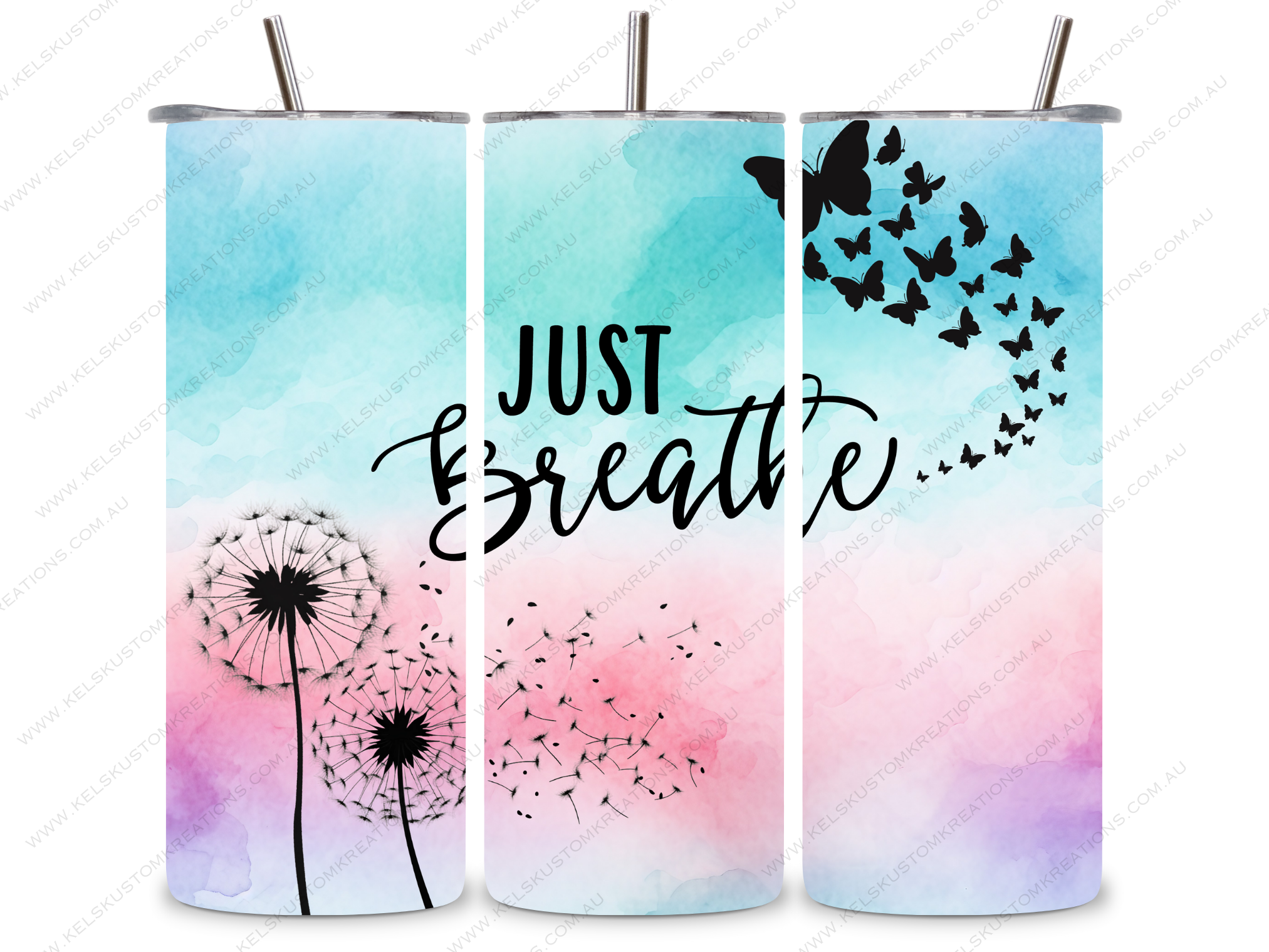 Just Breathe 20oz Customised Tumbler