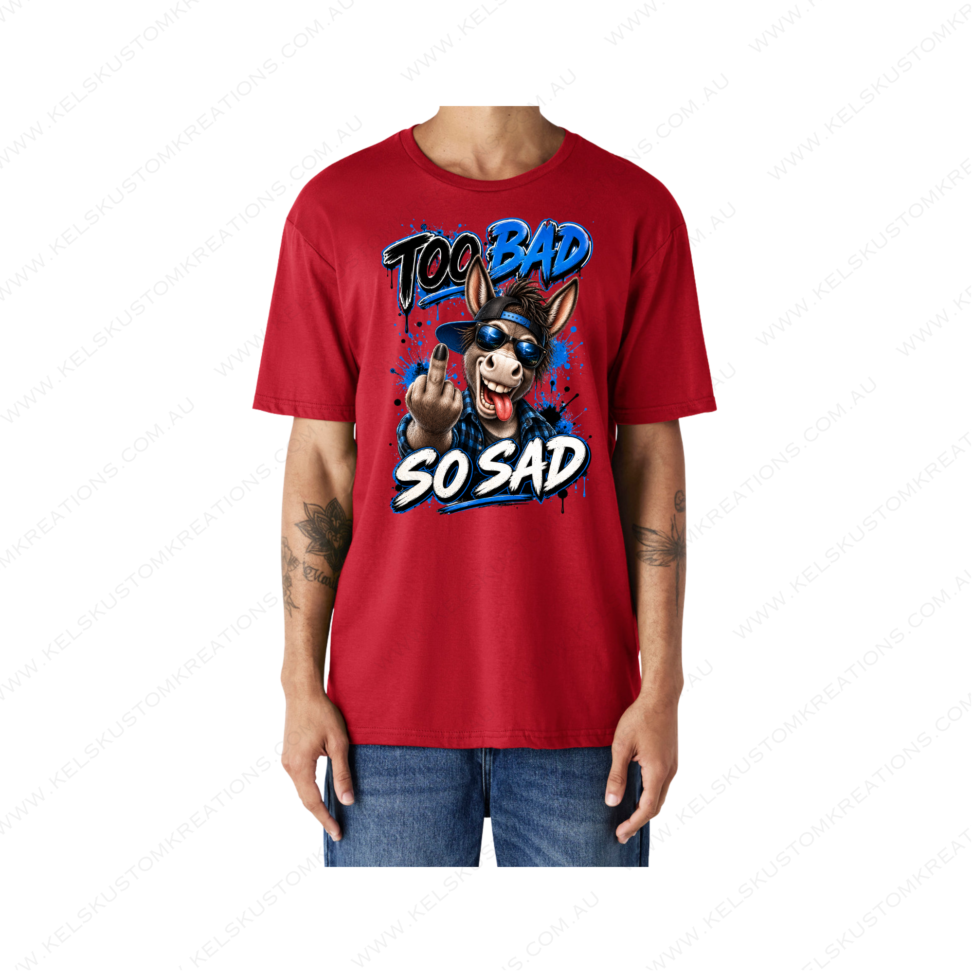 Too Bad So Sad Donkey Male Version - Red.png
